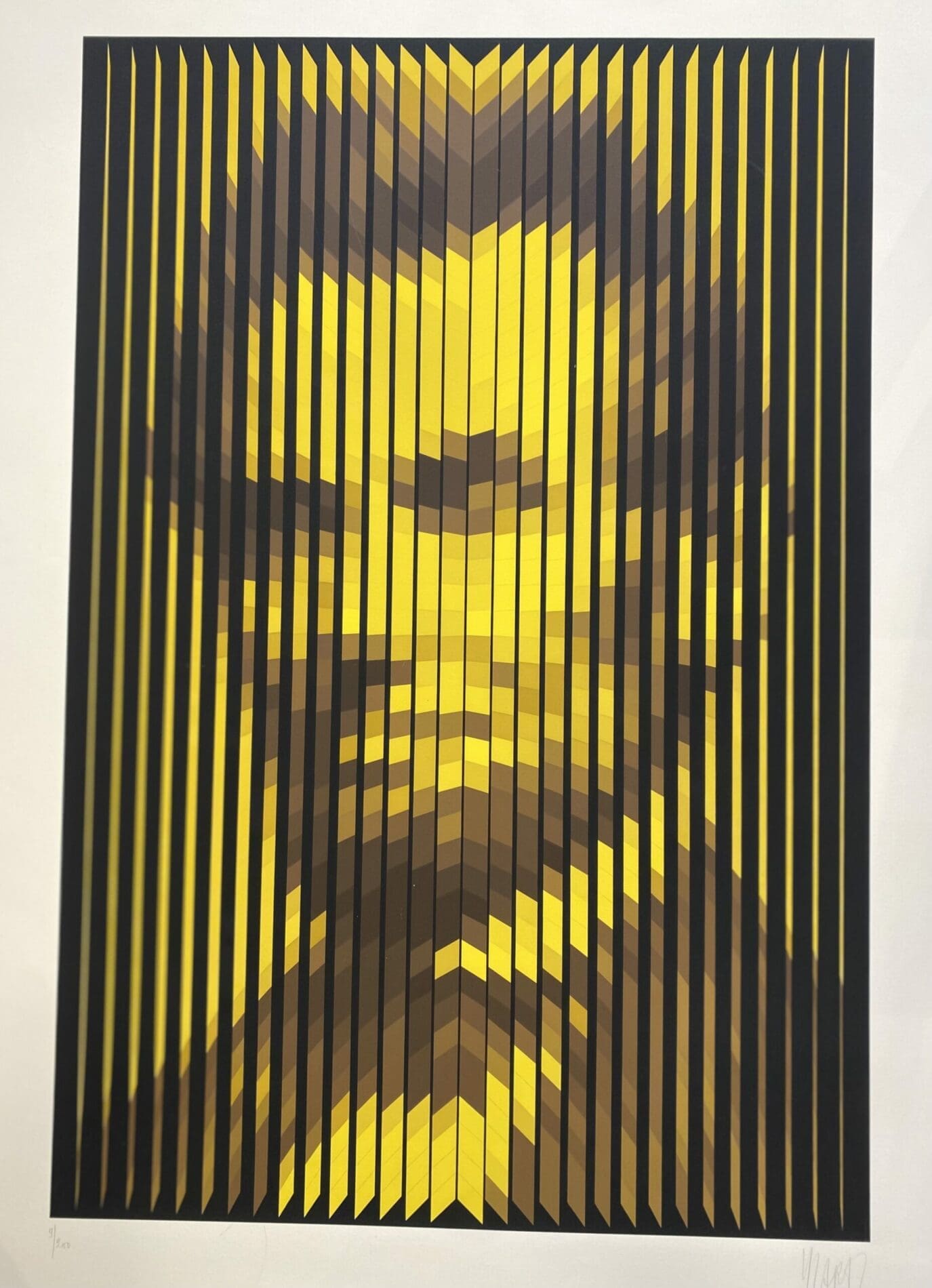 YVARAL – « Abraham Lincoln » Sérigraphie en couleurs sur papier vélin