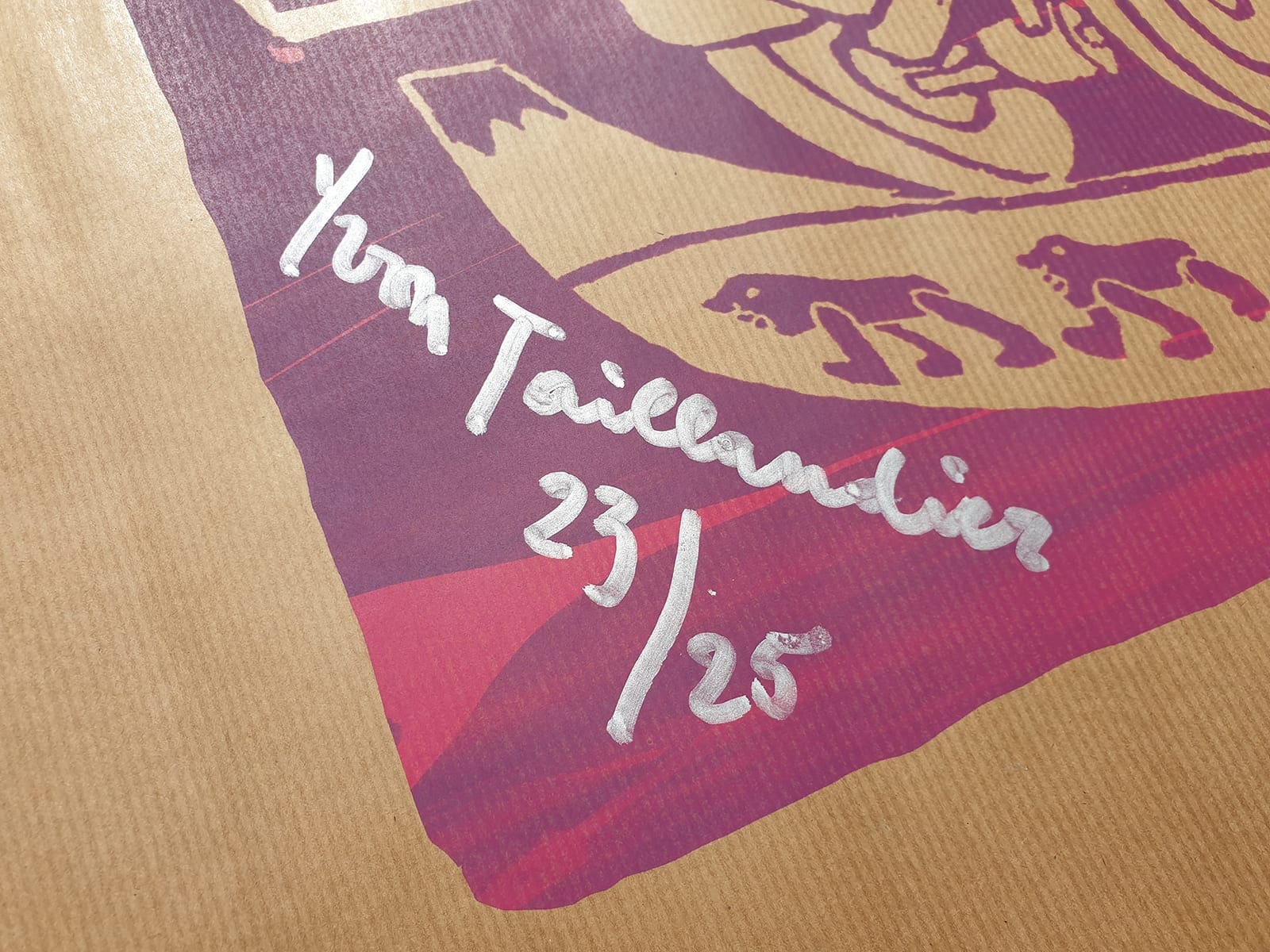 Yvon TAILLANDIER – Automachie violet, 2018 – Sérigraphie signée