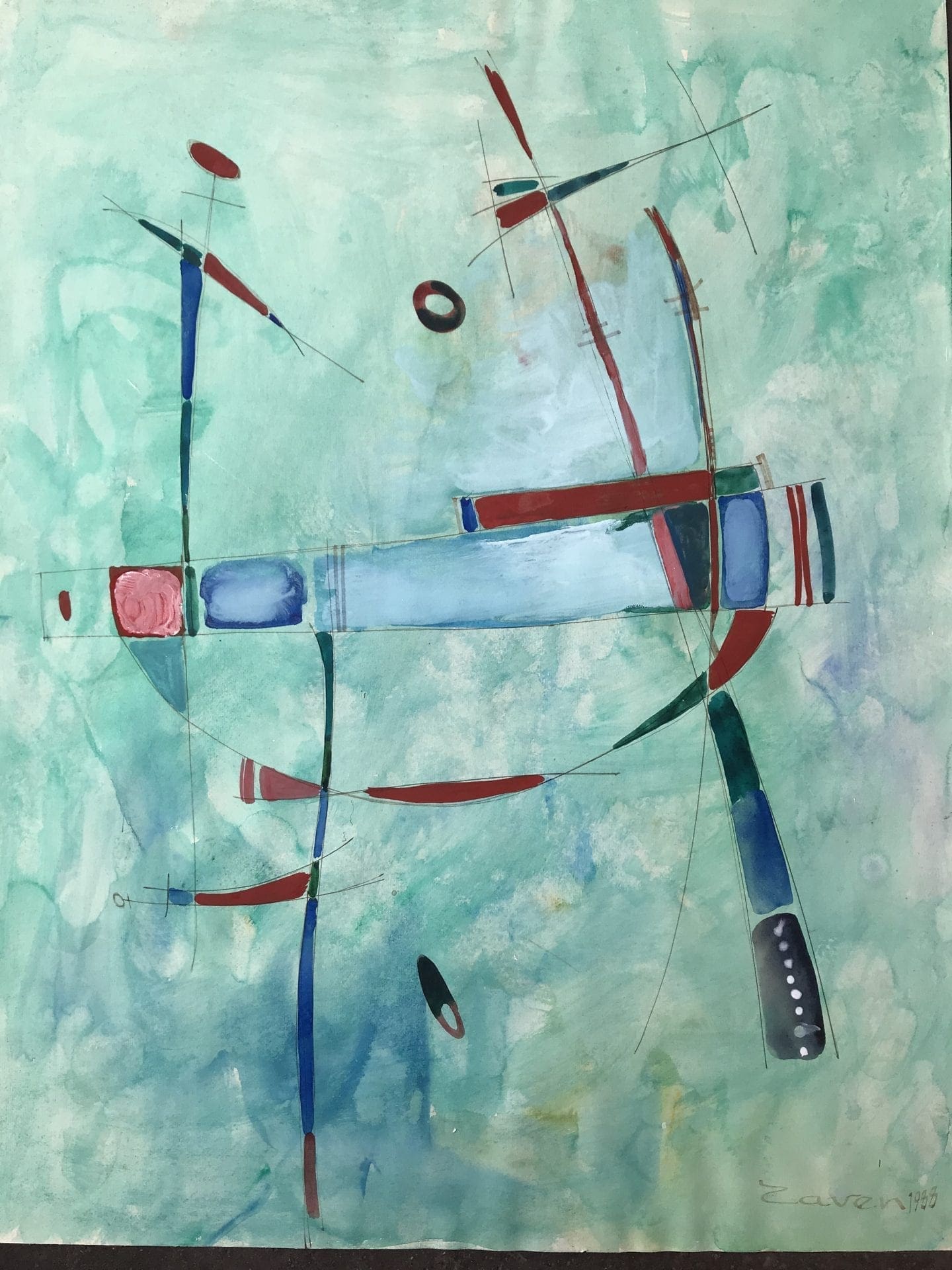 ZAVEN – Sans titre, 1988 – Gouache