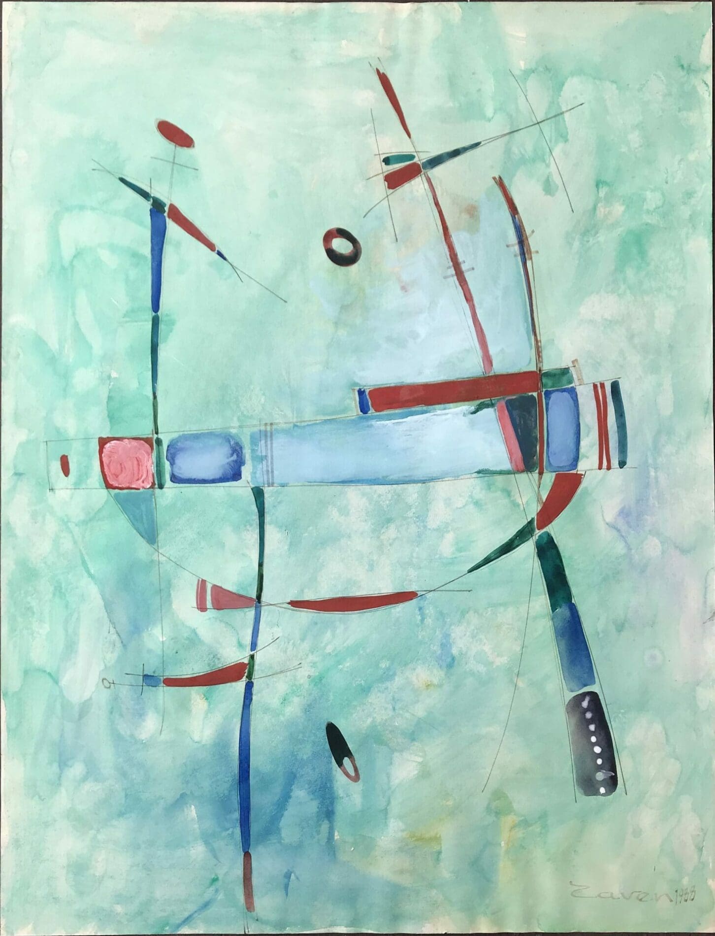 ZAVEN – Sans titre, 1988 – Gouache