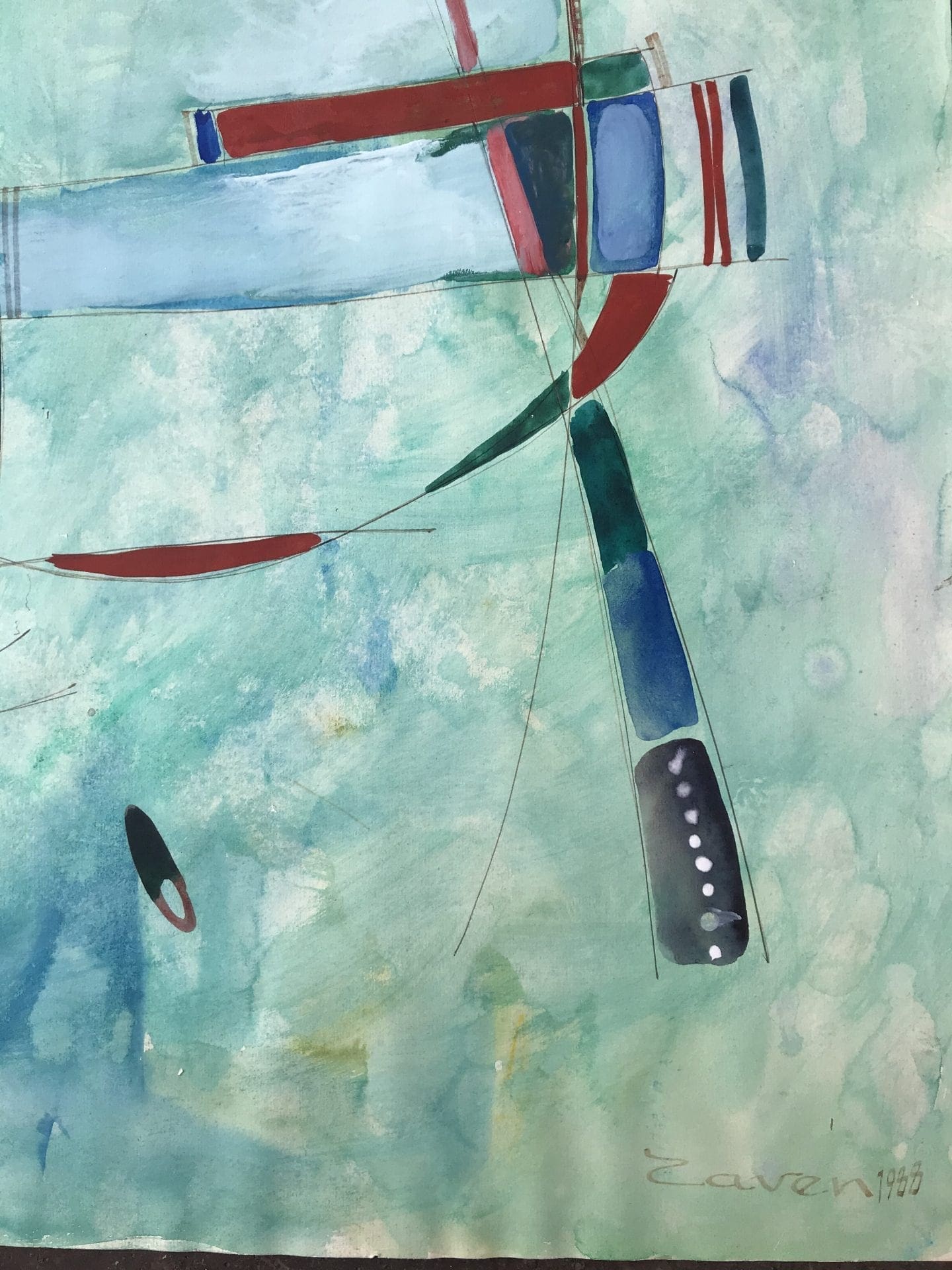 ZAVEN – Sans titre, 1988 – Gouache
