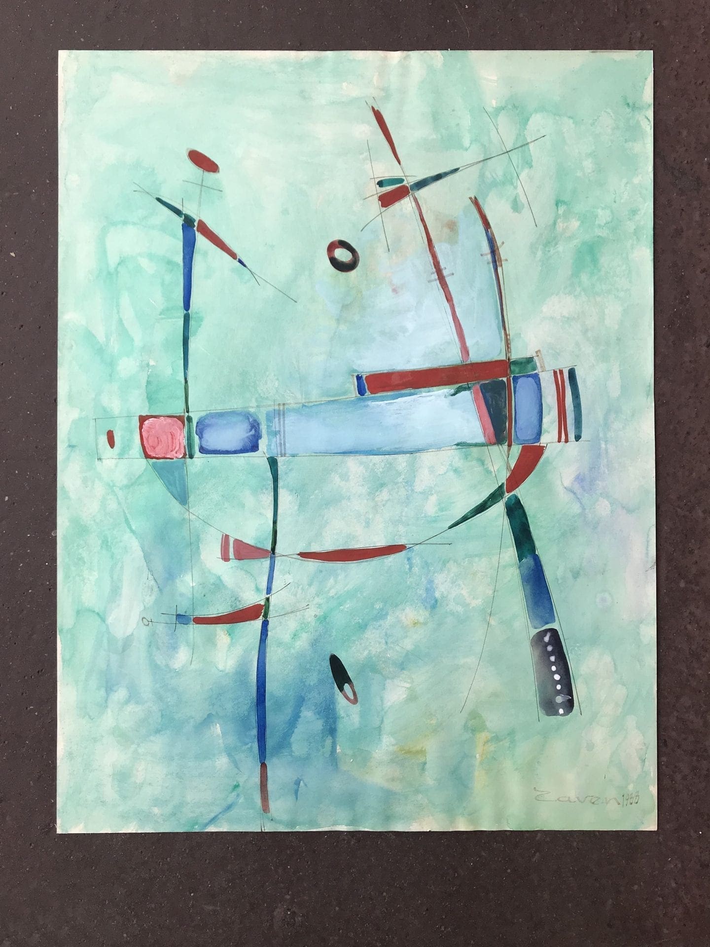 ZAVEN – Sans titre, 1988 – Gouache