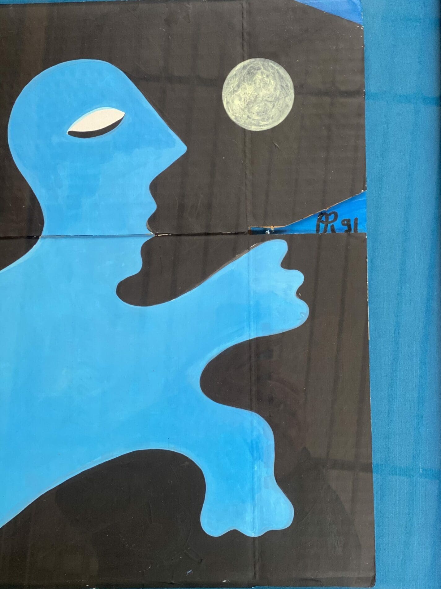 « L’Homme Bleu » – Œuvre Originale par Alain Rothstein