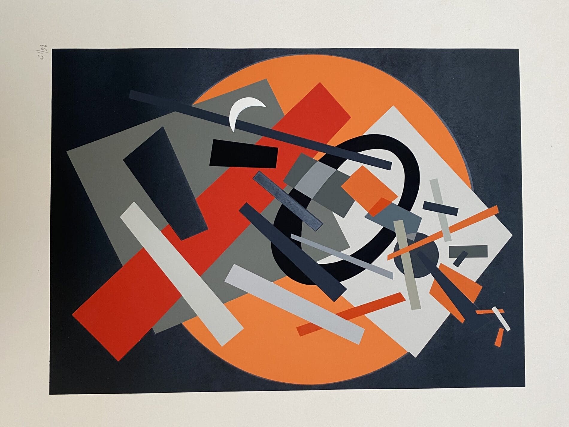 « Suprematisme » – Sérigraphie de Nadia Leger sur papier coton Fabriano