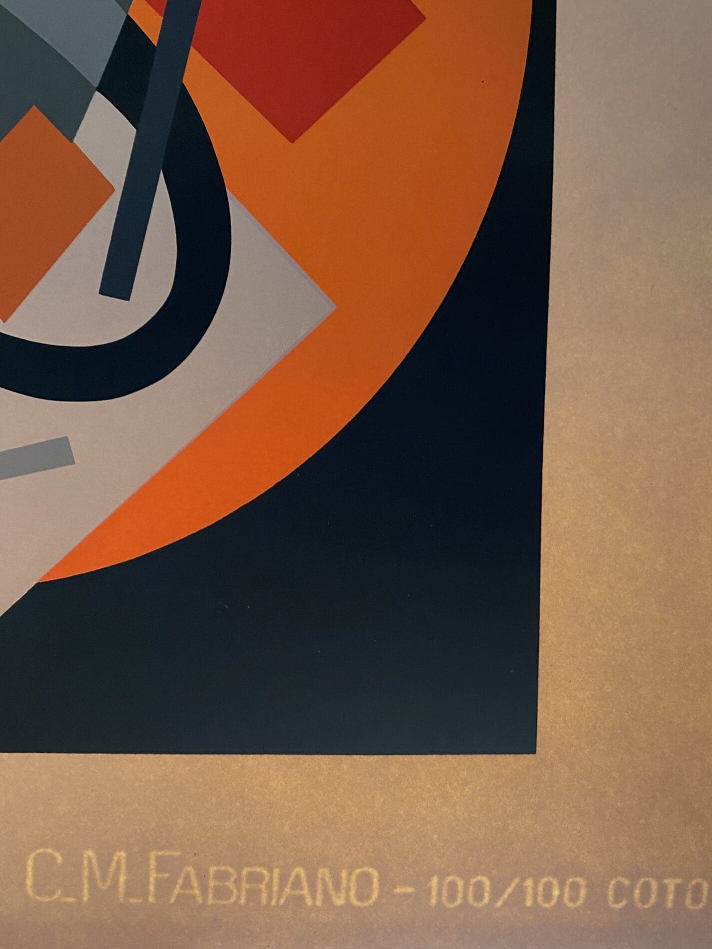 « Suprematisme » – Sérigraphie de Nadia Leger sur papier coton Fabriano