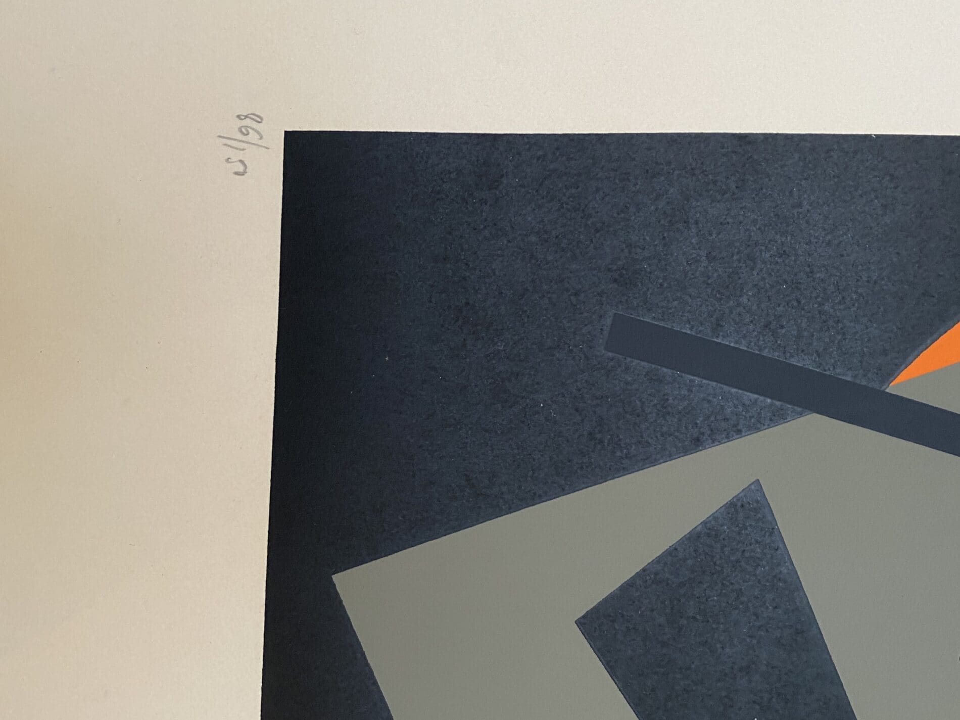 « Suprematisme » – Sérigraphie de Nadia Leger sur papier coton Fabriano