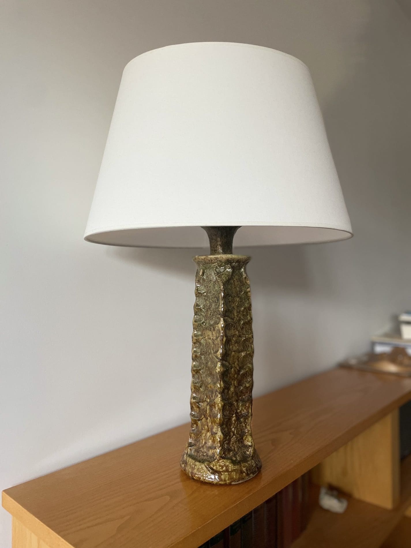 Lampe de Table en Céramique de Tamegroute – Élégance Marocaine Vintage du XXe Siècle