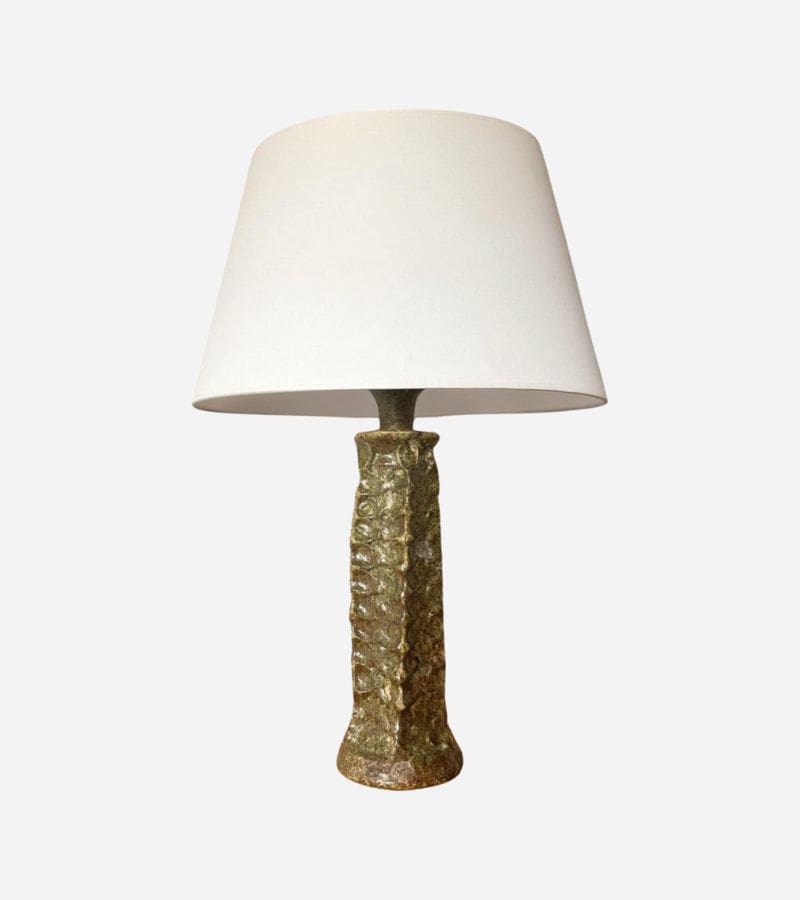Lampe de Table en Céramique de Tamegroute – Élégance Marocaine Vintage du XXe Siècle