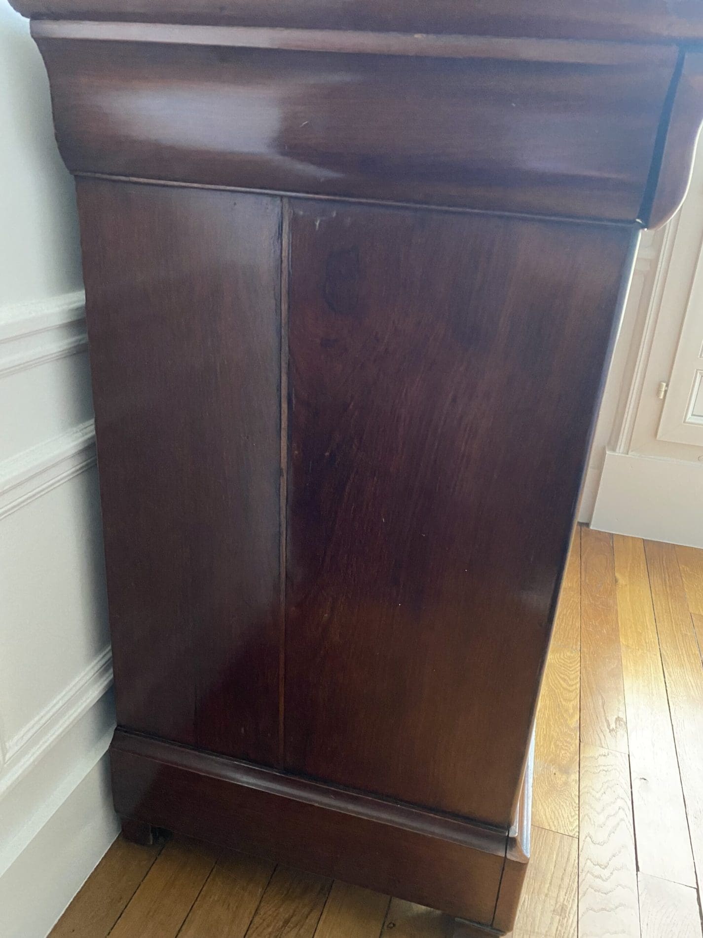 Commode Louis Philippe 19ème Siècle en Acajou | Marbre d’Origine
