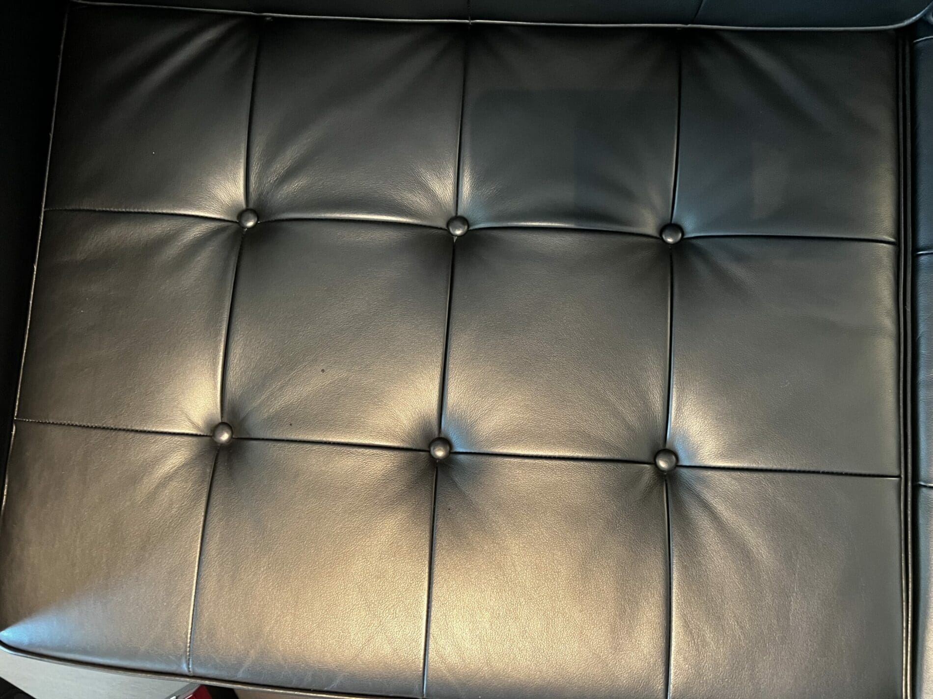 Canapé Florence Knoll en Cuir « Sabrina » Noir – Occasion Rare (2012)