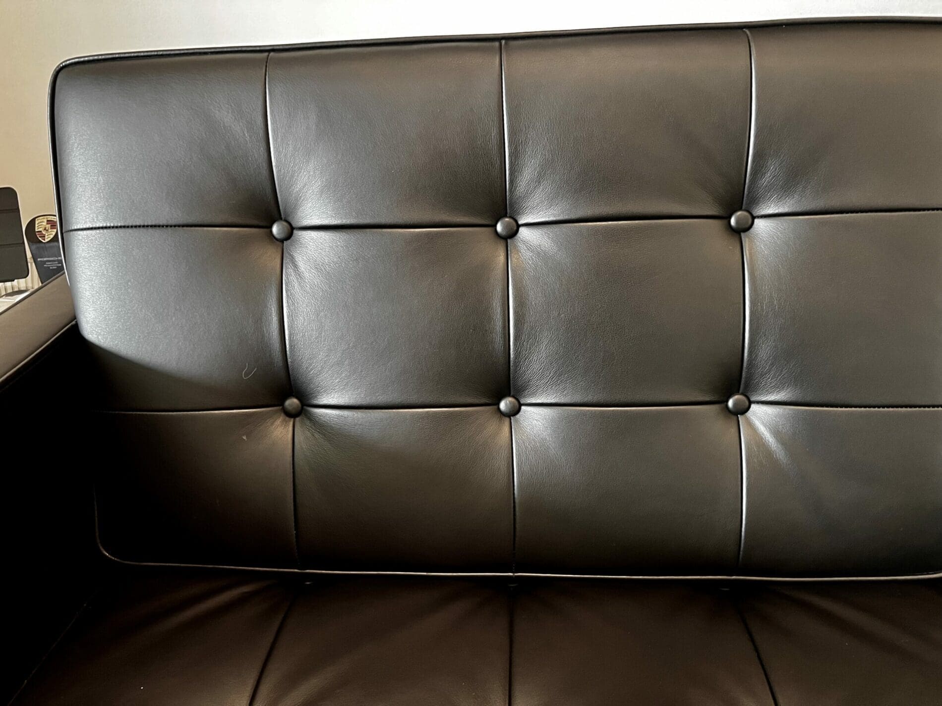 Canapé Florence Knoll en Cuir « Sabrina » Noir – Occasion Rare (2012)