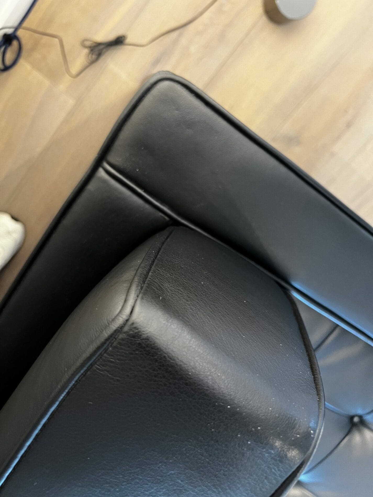 Canapé Florence Knoll en Cuir « Sabrina » Noir – Occasion Rare (2012)