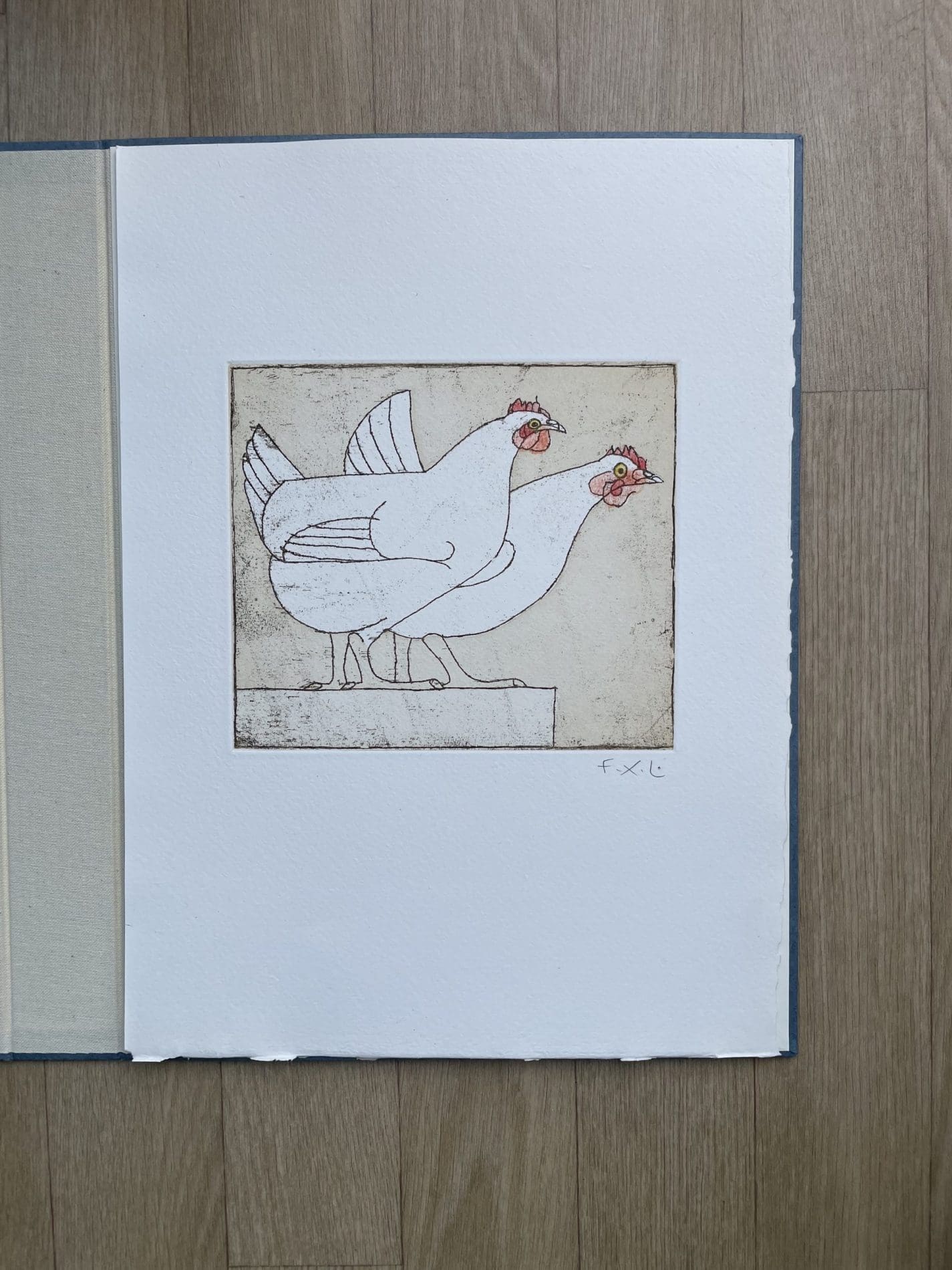 Gravure « Les Poules » par François-Xavier Lalanne – Œuvre Signée et Limitée