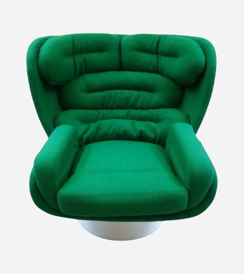 Fauteuil ELDA vert Vintage par Joe Colombo | Édition Comfort 1970