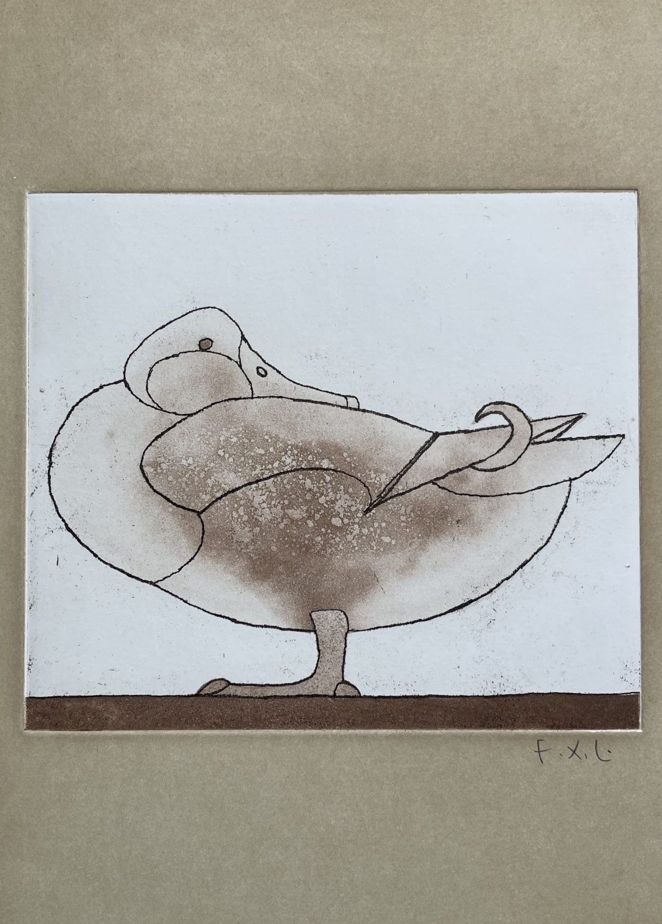 « Le Canard » de François-Xavier Lalanne – Aquatinte et Vernis Mou, Édition Limitée