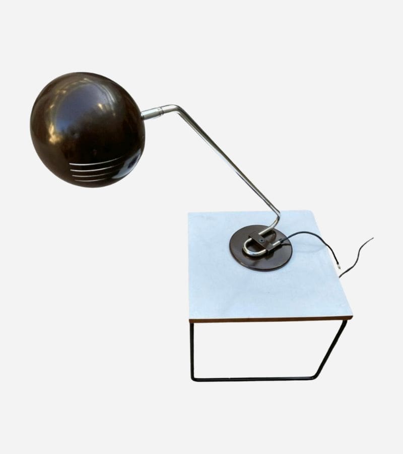 Lampe de Table Joe Colombo Marron – Design Iconique Circa 1974