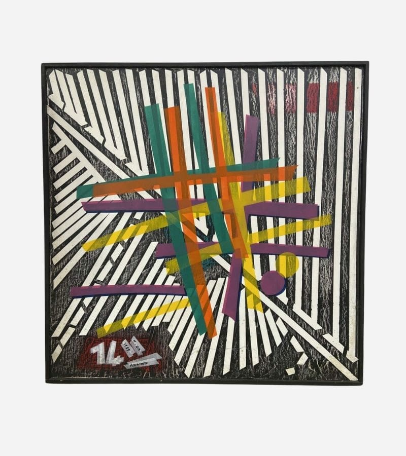 N-OR 1989 par Medaglini – Technique Mixte sur Bois, 122 x 122 cm