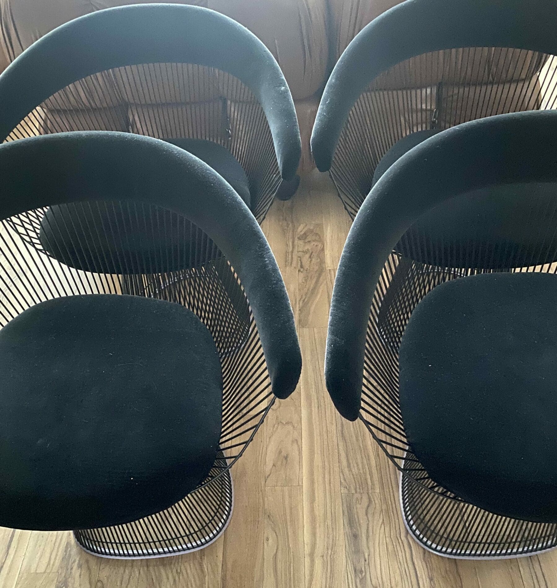 Suite de 4 Fauteuils Platner Black Edition – Occasion  Édition Limitée Knoll