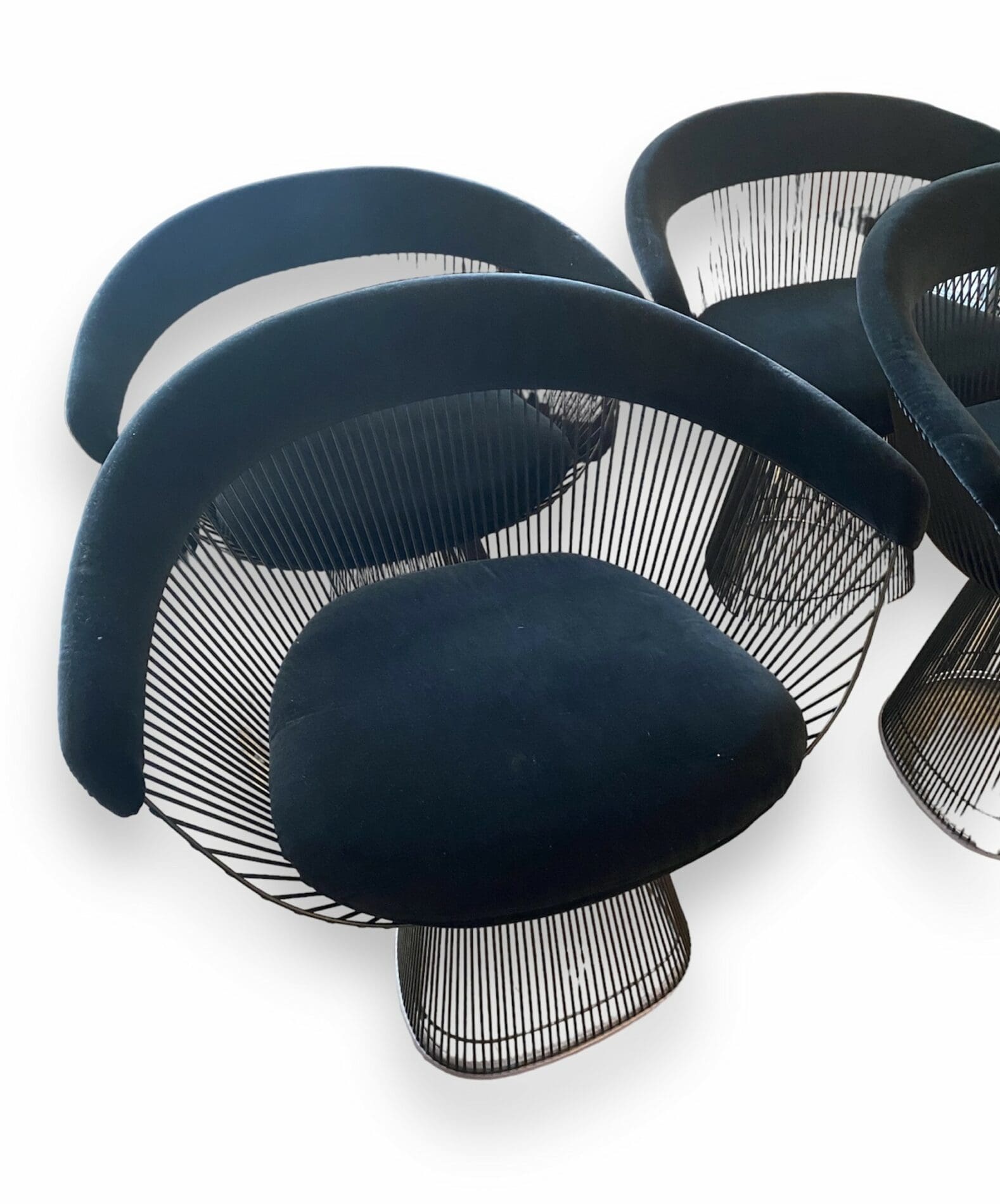 Suite de 4 Fauteuils Platner Black Edition – Occasion  Édition Limitée Knoll