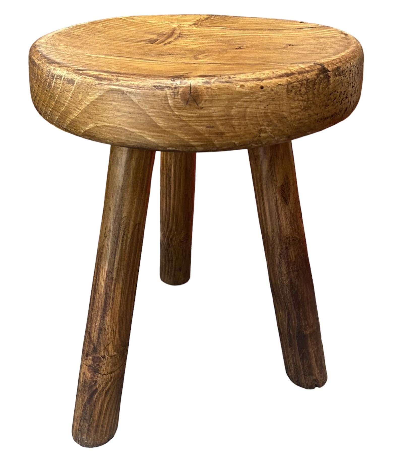 Tabouret tripode en pin par Charlotte Perriand