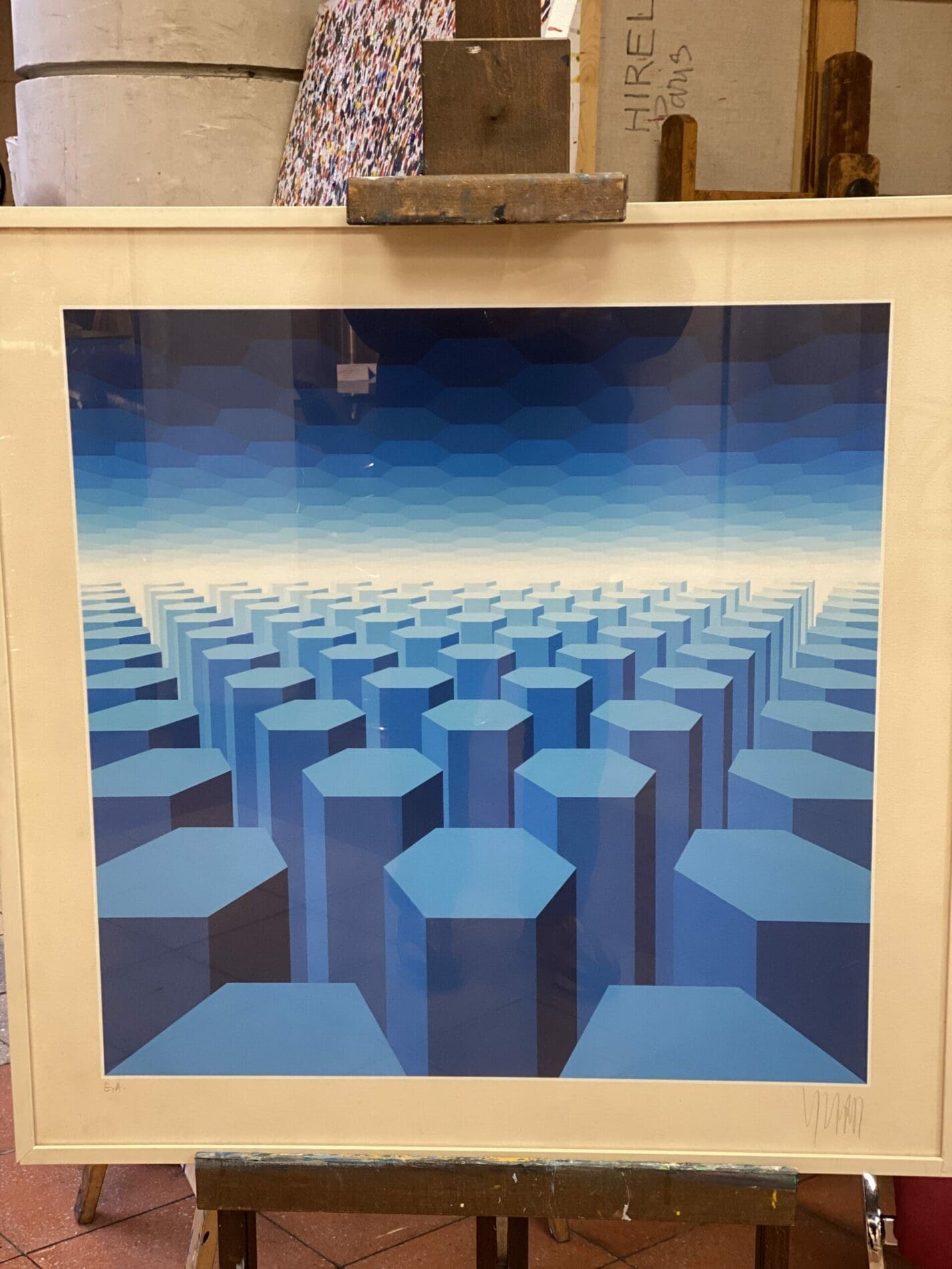 Yvaral « So Shades of Blue » | Sérigraphie Originale Signée 1970