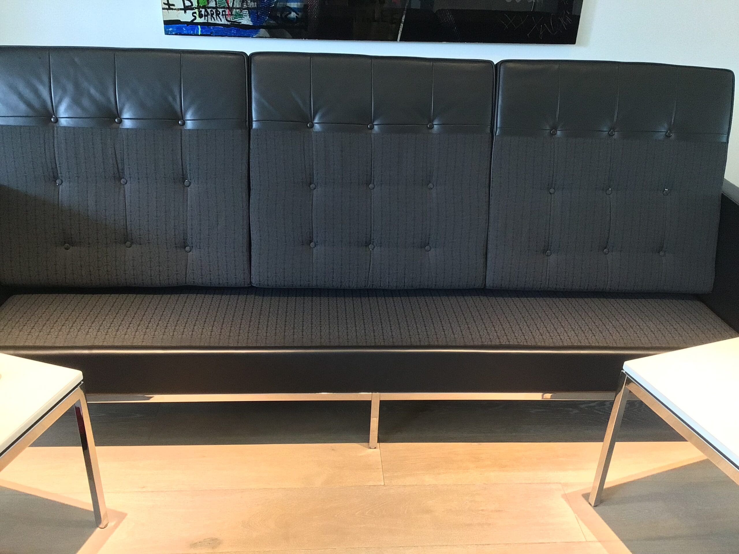 Canapé Florence Knoll en Cuir « Sabrina » Noir – Occasion Rare (2012)