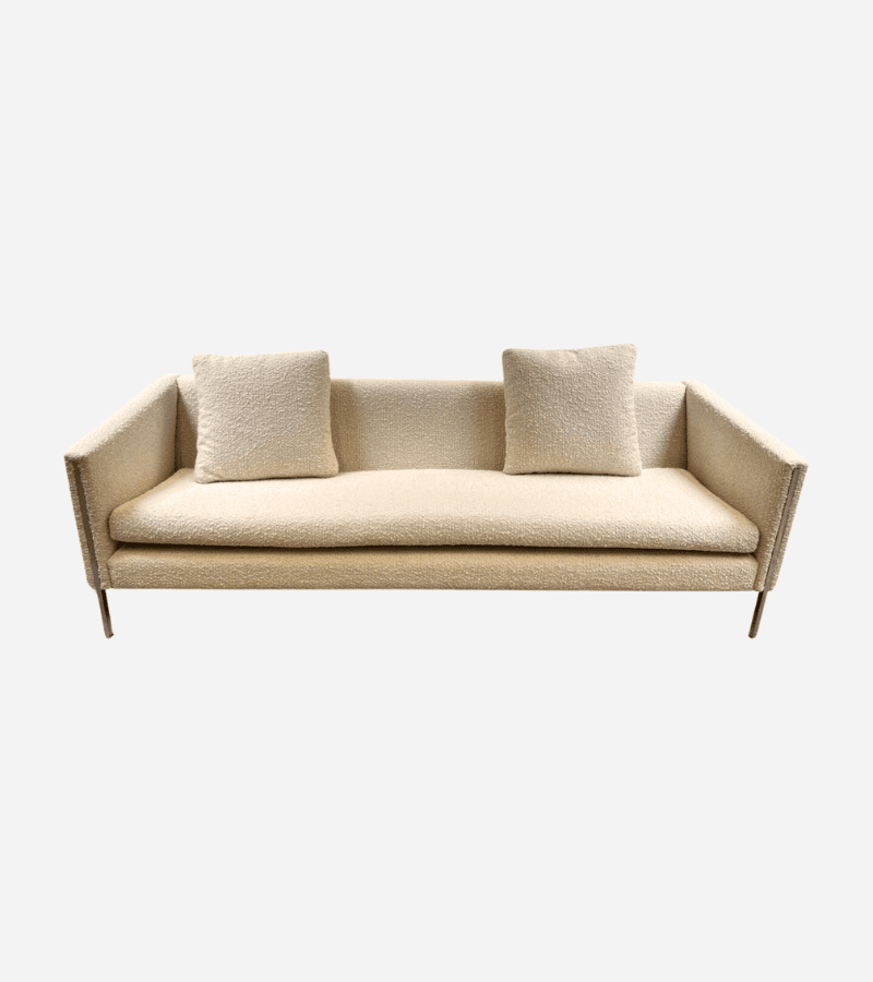 Canapé Pierre Paulin modèle 442 en bouclette écrue – Icône du design des années 60