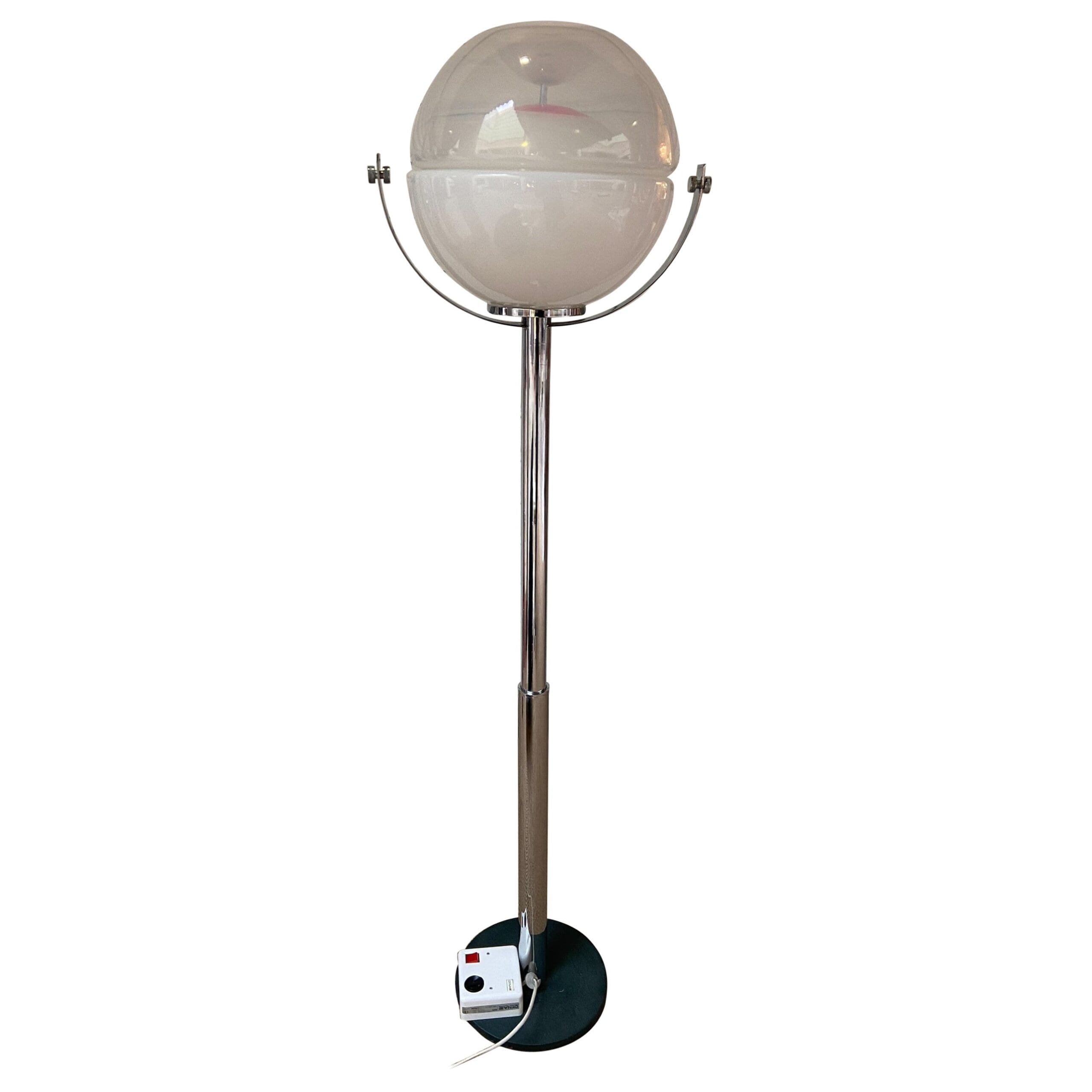 Lampadaire bulle Manufactura Italiana – Verre de Murano et Aluminium