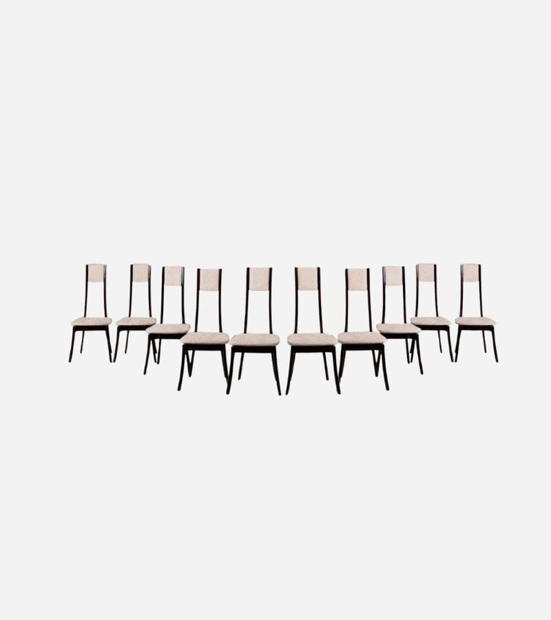 Suite de 10 Chaises Modèle Programma S11 par Angelo Mangiarotti