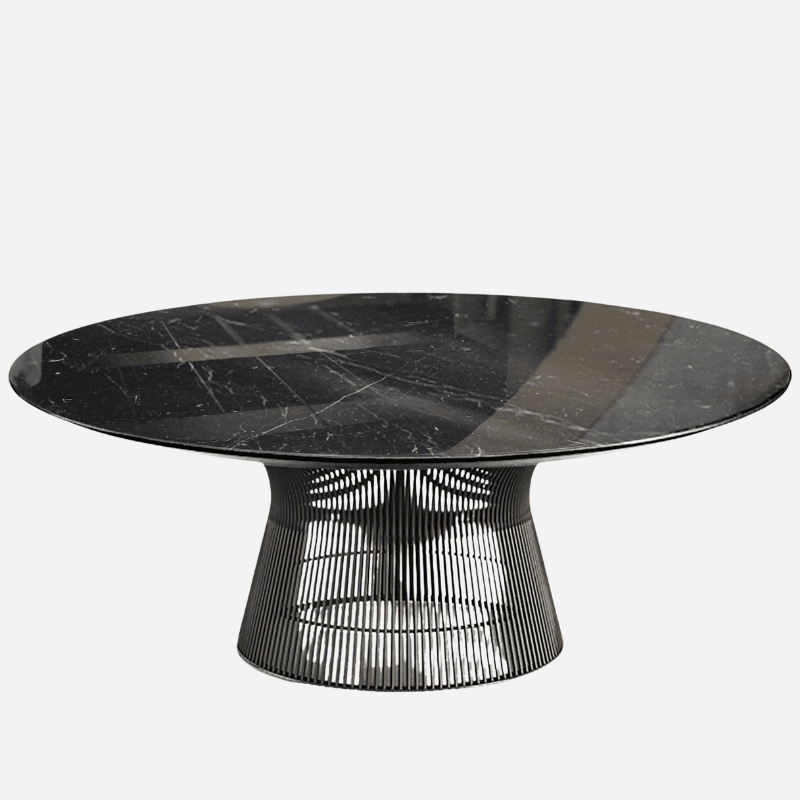 Table basse Warren Platner – Marbre Marquina et Bronze (Knoll, 2020)