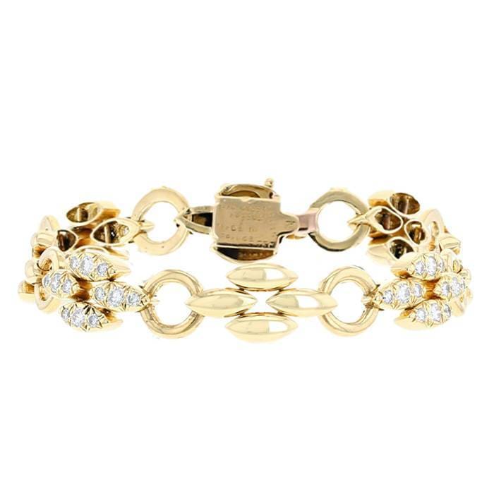 Bracelet Articulé Van Cleef & Arpels en Or Jaune et Diamants
