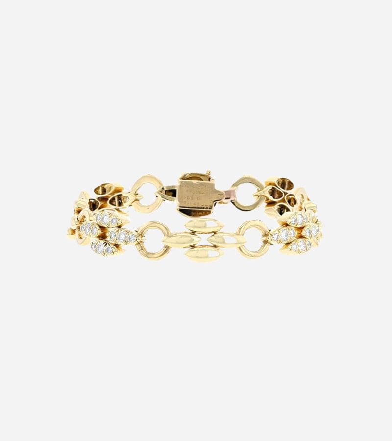 Bracelet Articulé Van Cleef & Arpels en Or Jaune et Diamants