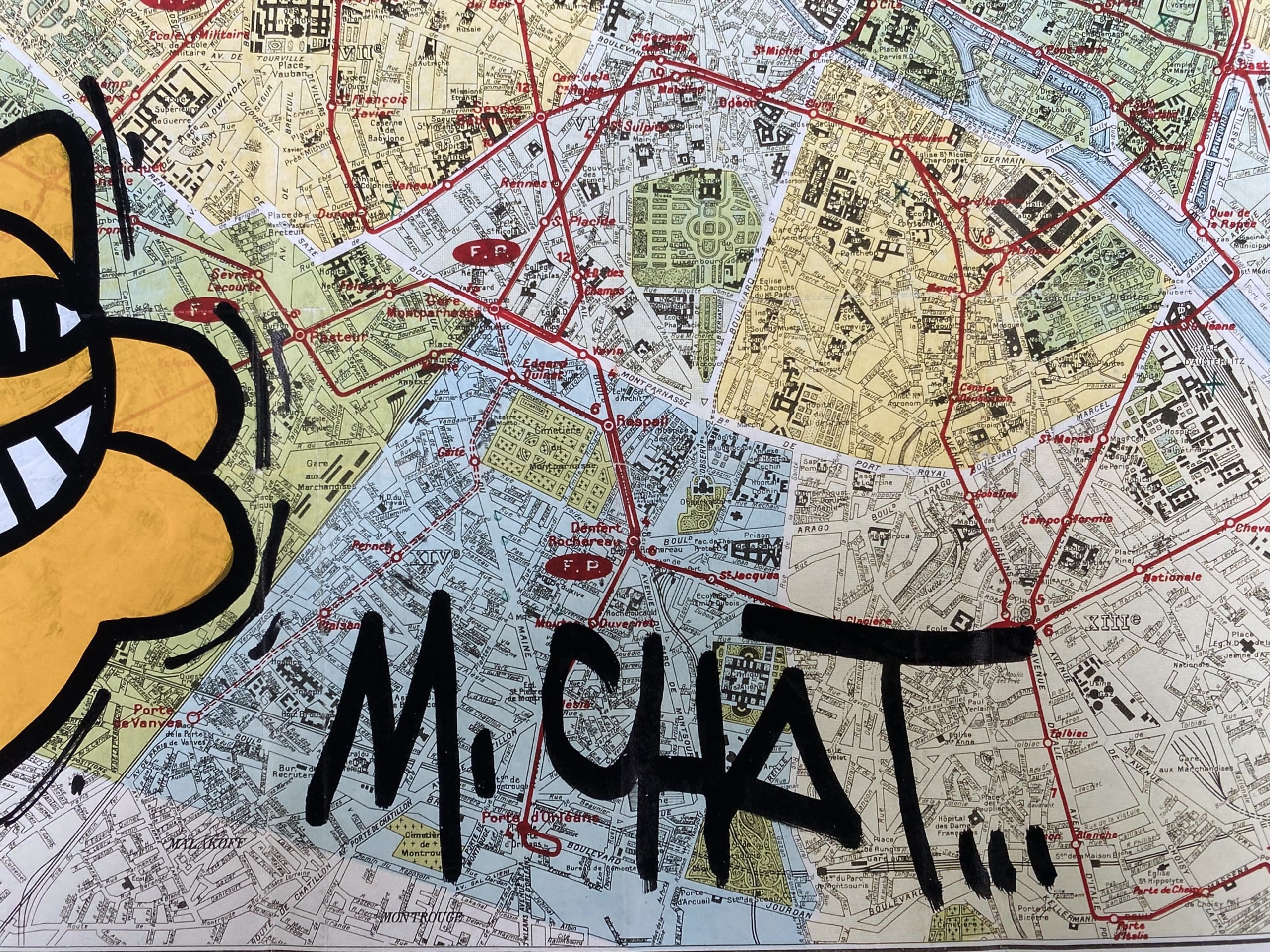 Sérigraphie « Félix Potin in Paris » par M.Chat