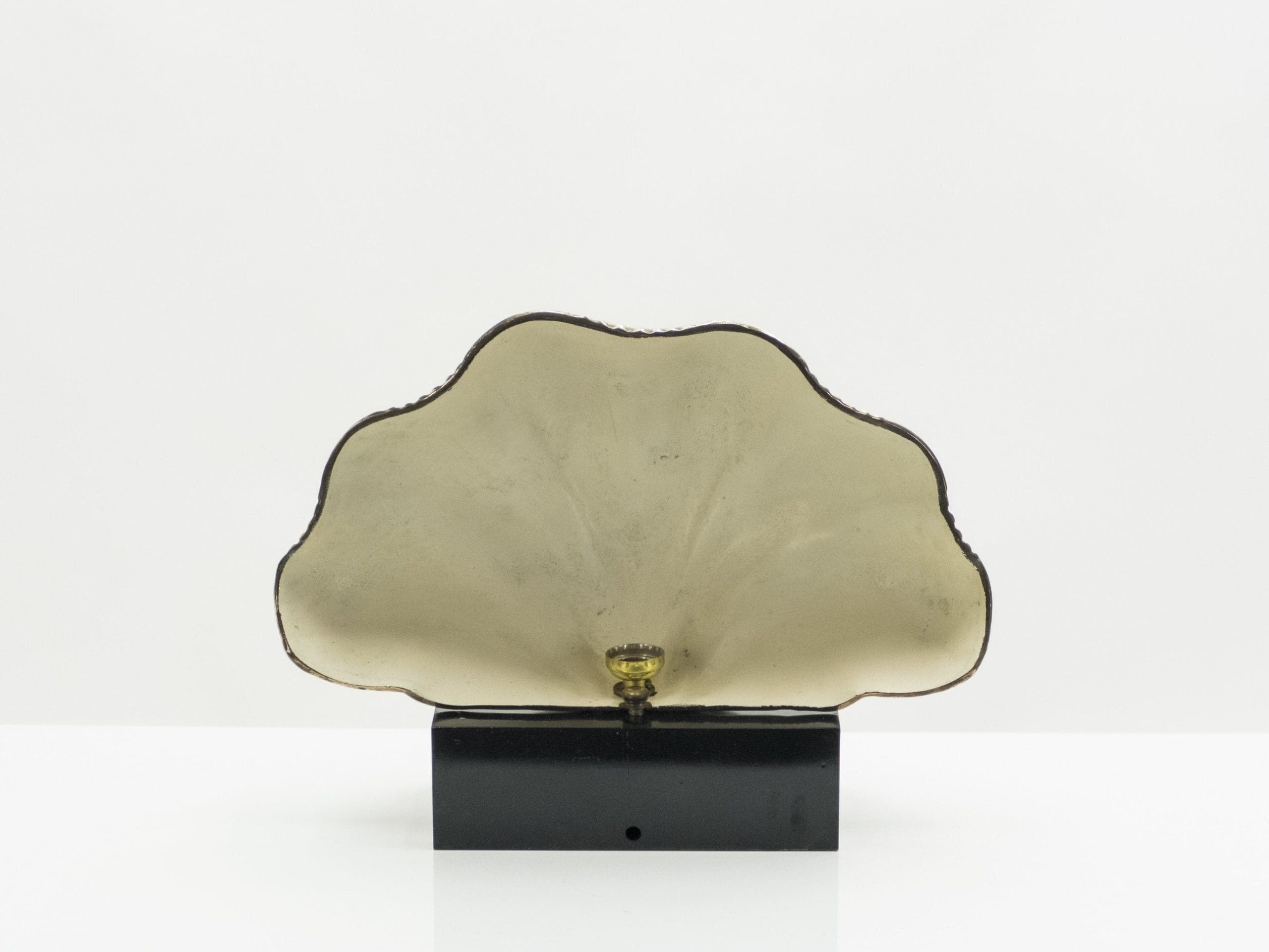 Paire de Lampes de Table Coquille en Laiton Massif des Années 1960