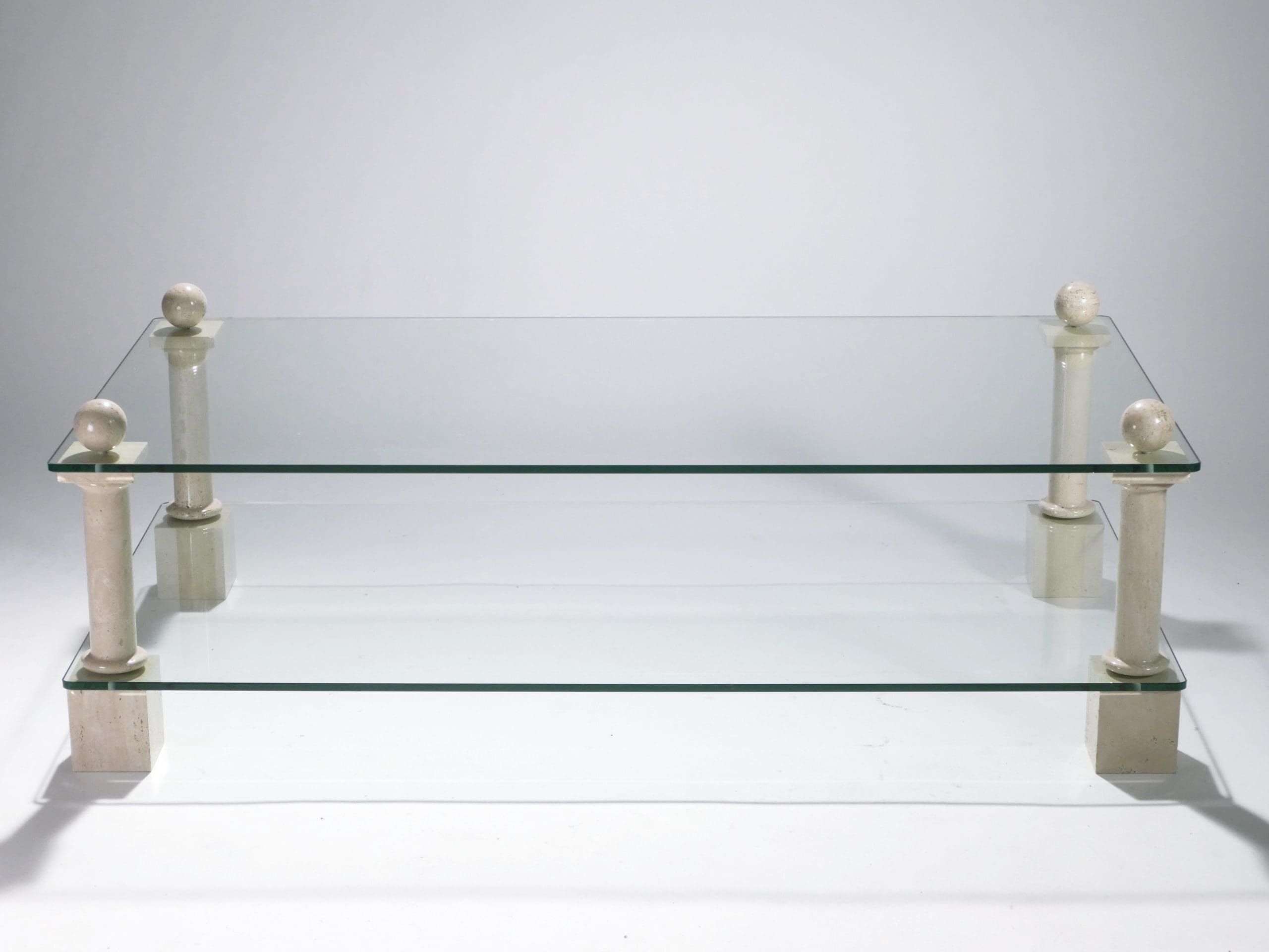 Table Basse en Travertin par Philippe Barbier, Années 1970