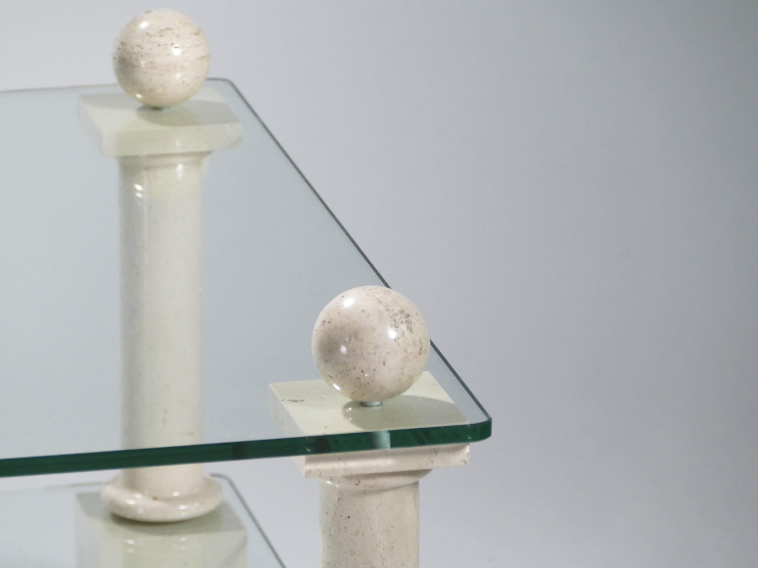 Table Basse en Travertin par Philippe Barbier, Années 1970