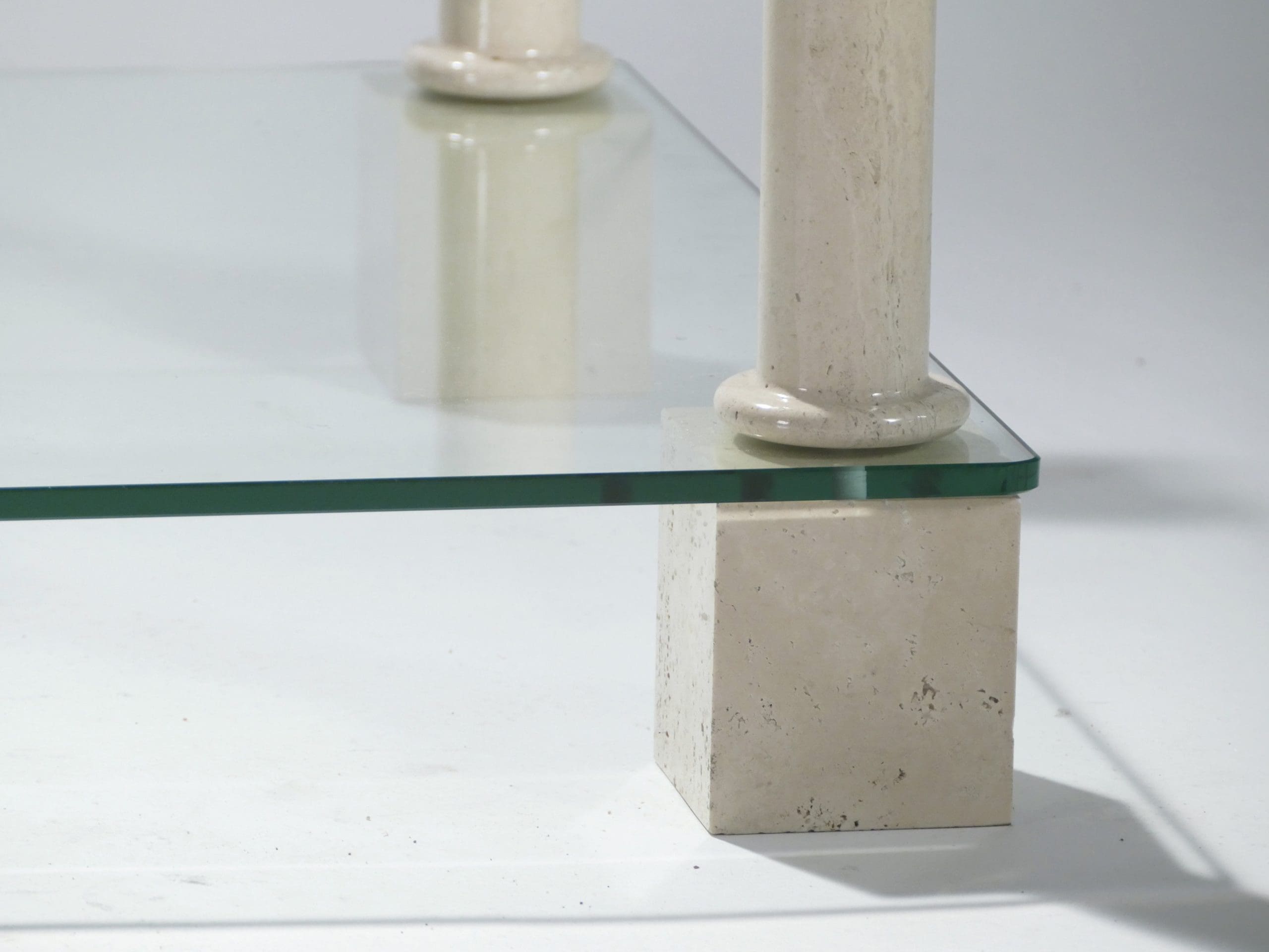 Table Basse en Travertin par Philippe Barbier, Années 1970