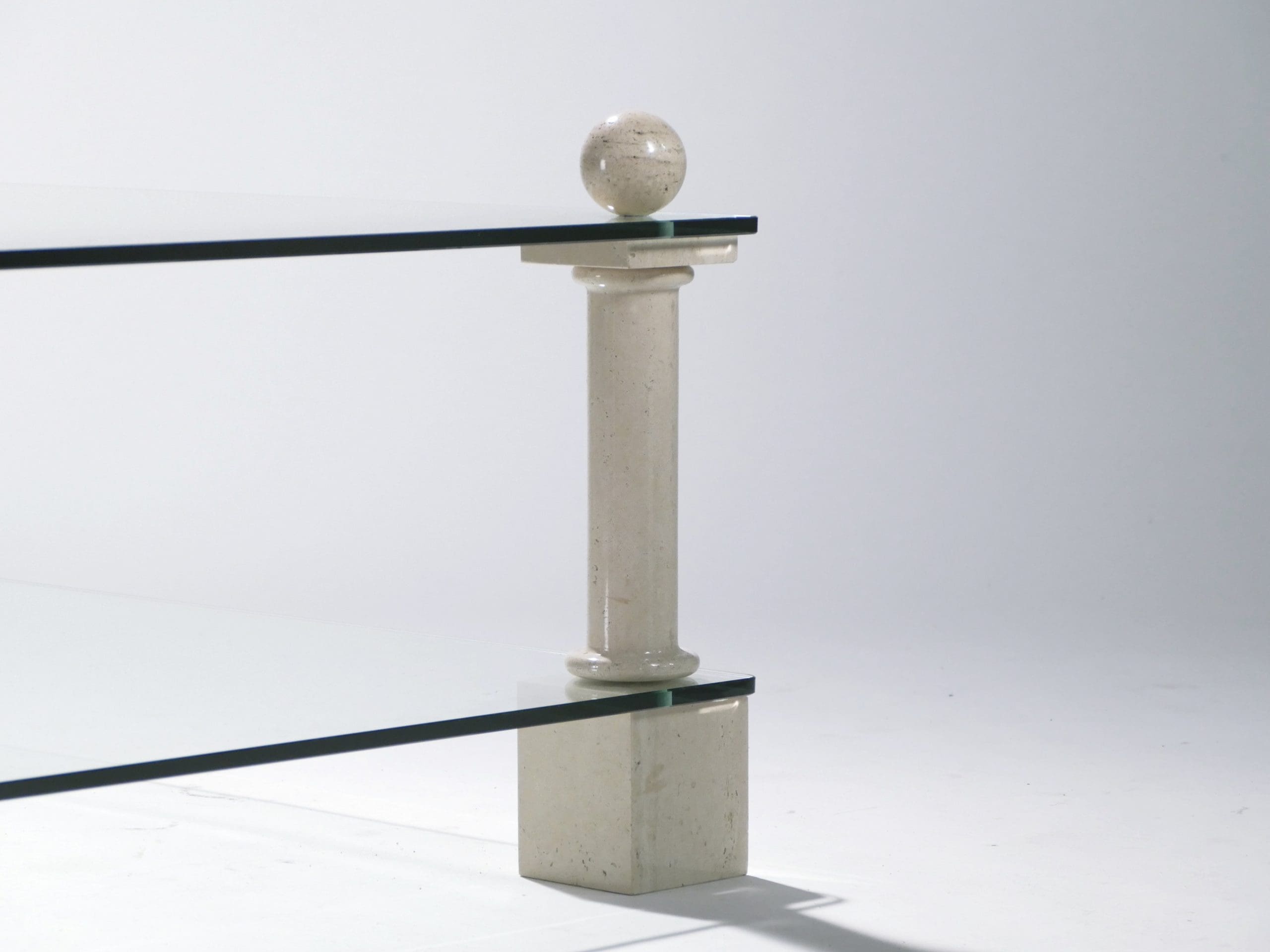 Table Basse en Travertin par Philippe Barbier, Années 1970