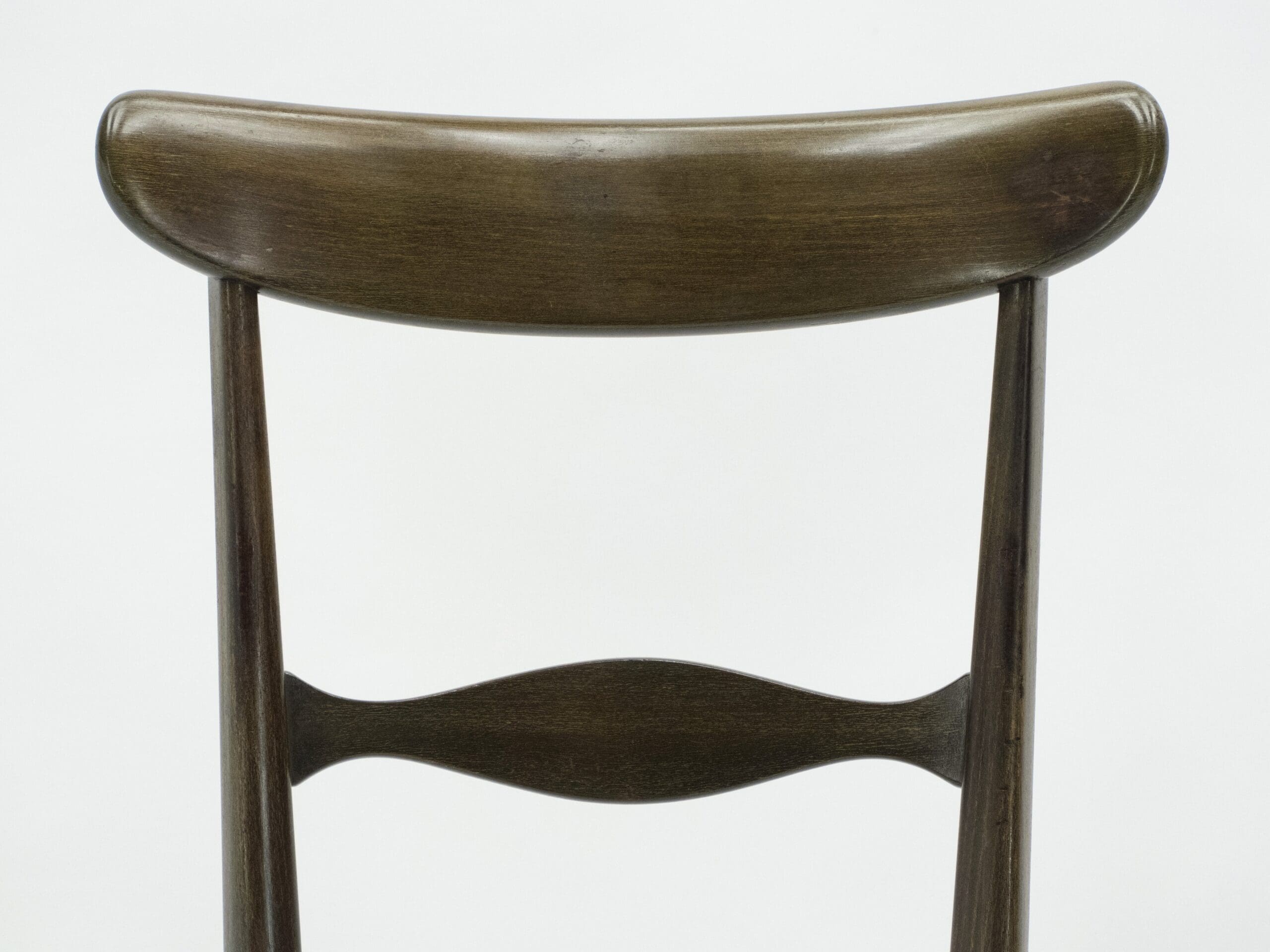 Lot de Six Chaises Campanino Chiavari en Noyer par Fratelli Levaggi, 1950