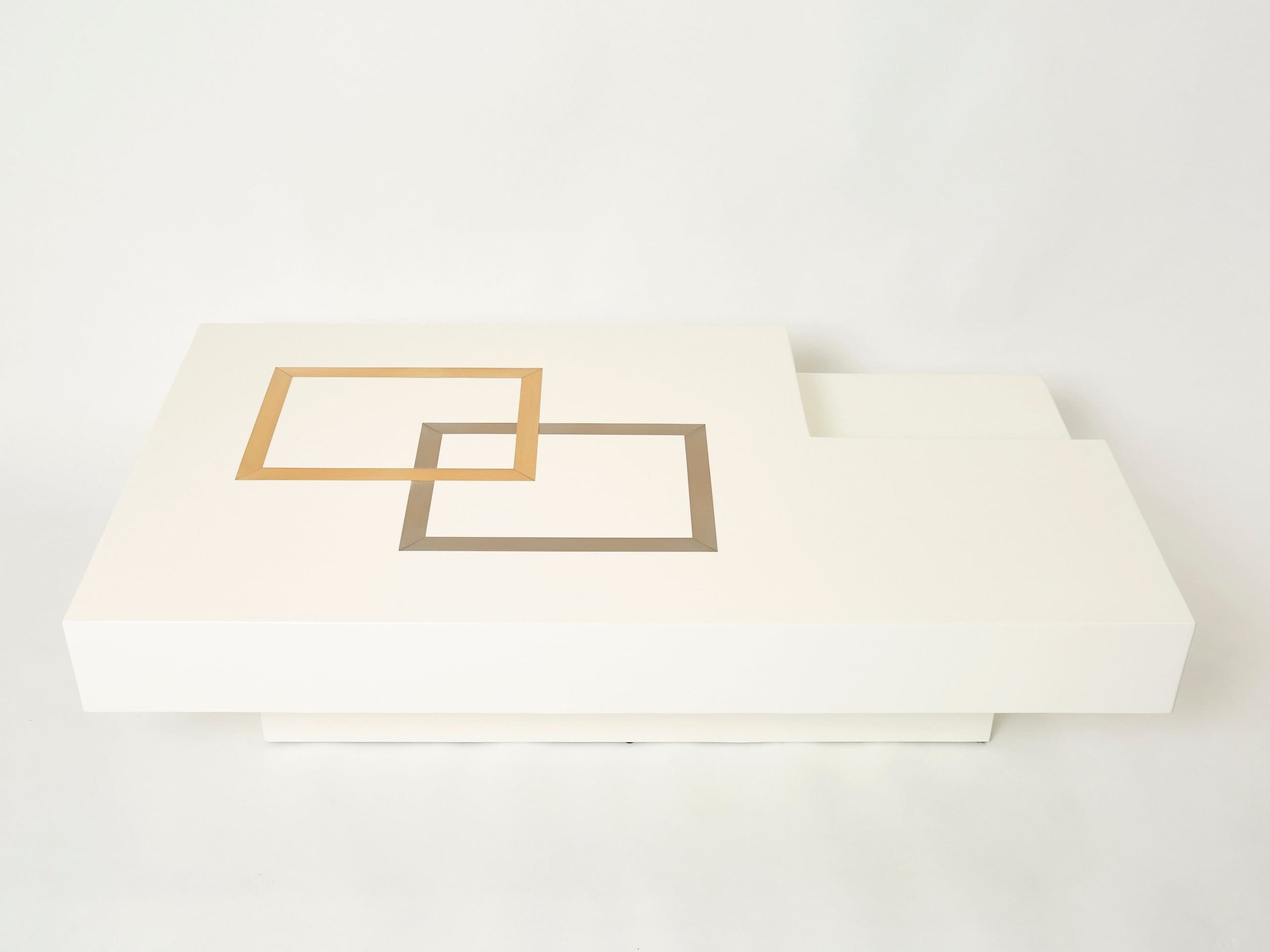 Table Basse Extra Large Antonio Pavia : Chef-d’œuvre Italien des Années 70