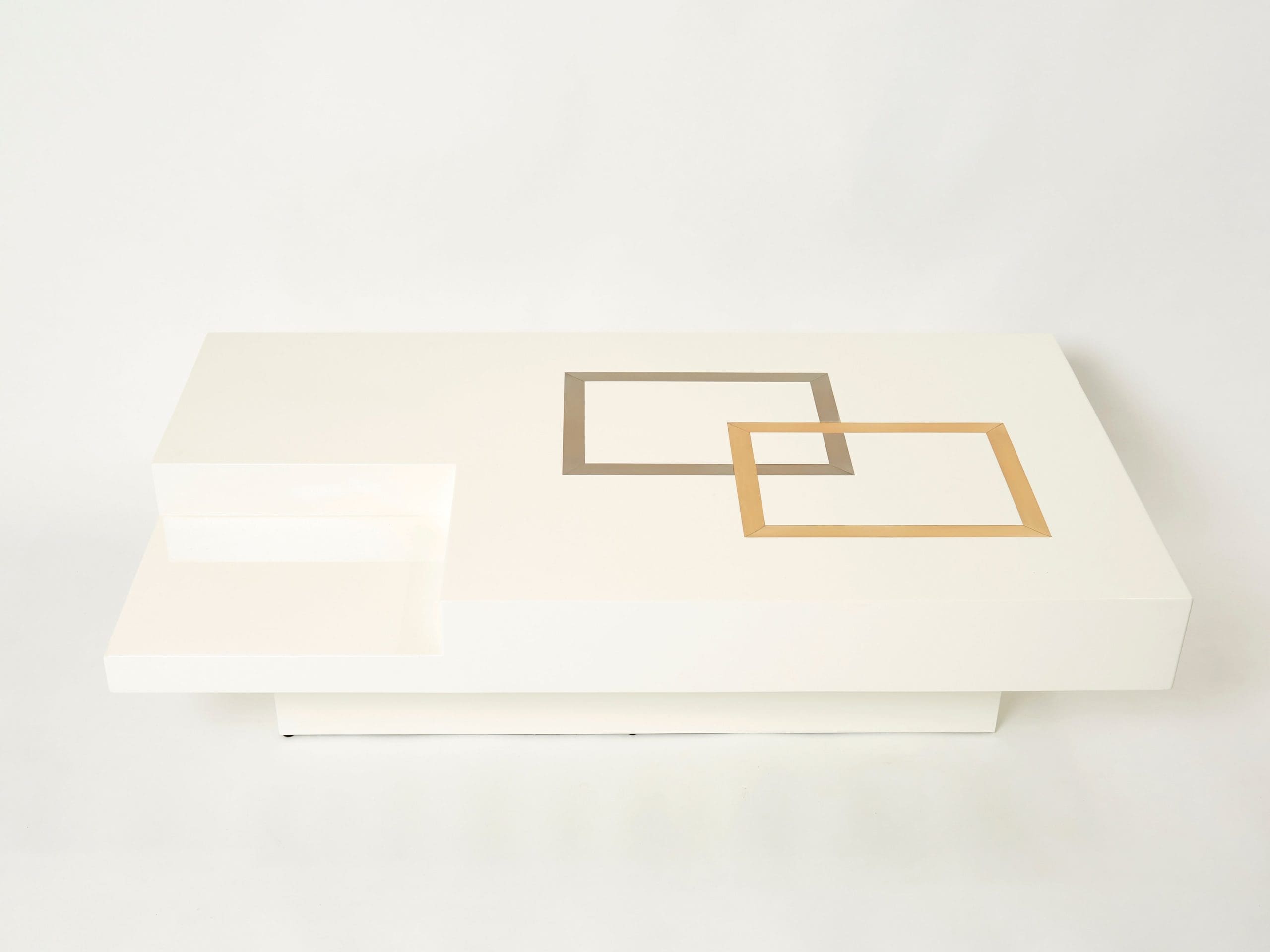 Table Basse Extra Large Antonio Pavia : Chef-d’œuvre Italien des Années 70