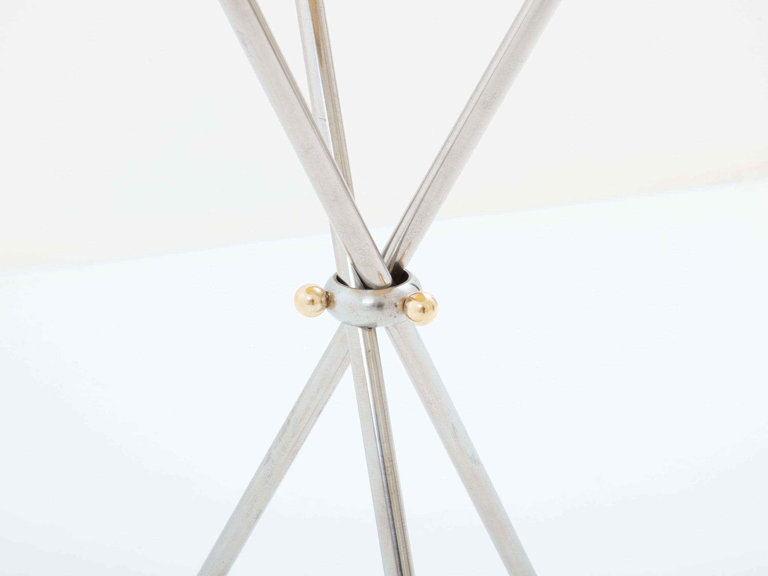 Alberto Orlandi brass steel gueridon serving tray table 1970s