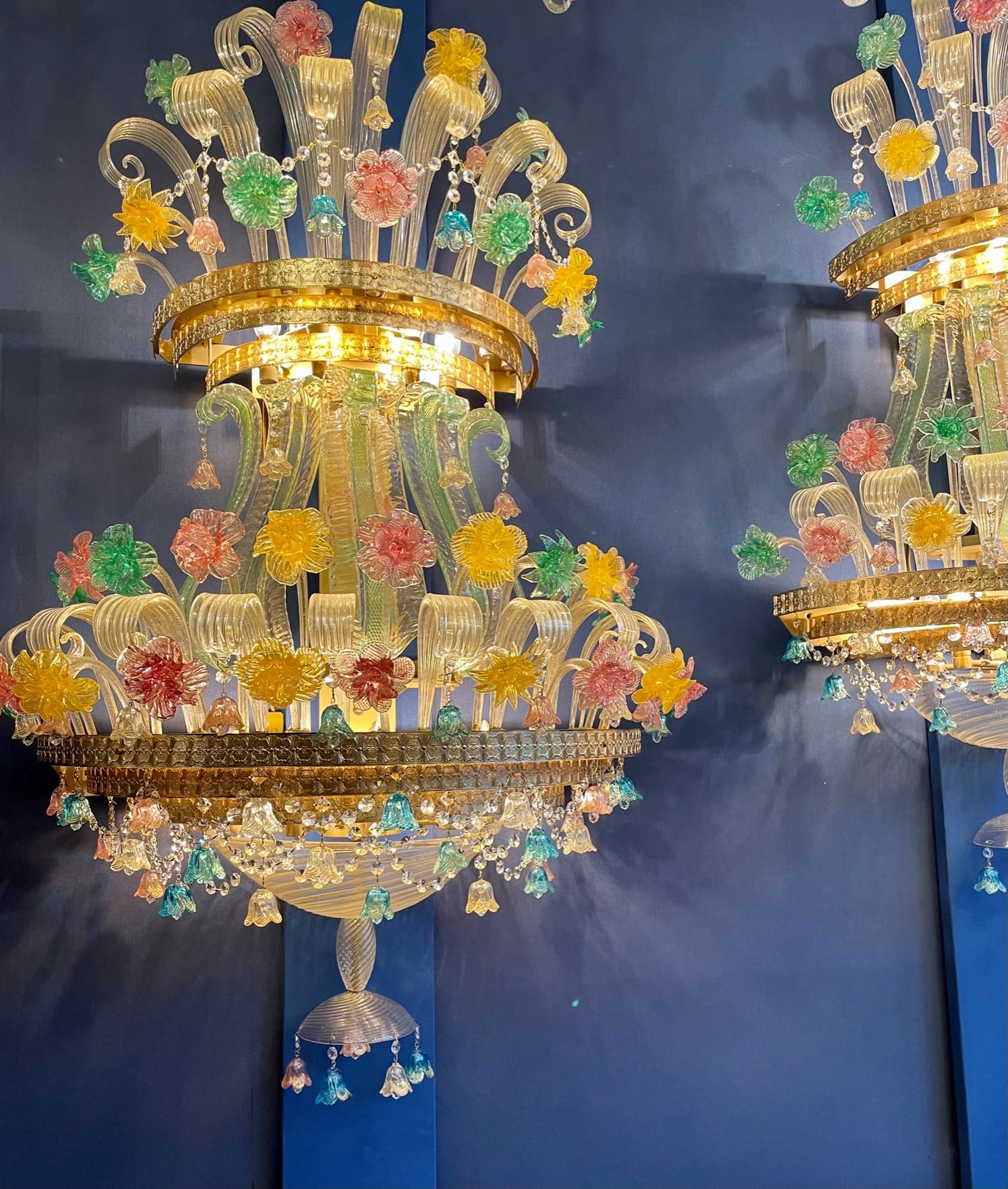 Paire Appliques Murano des années 80