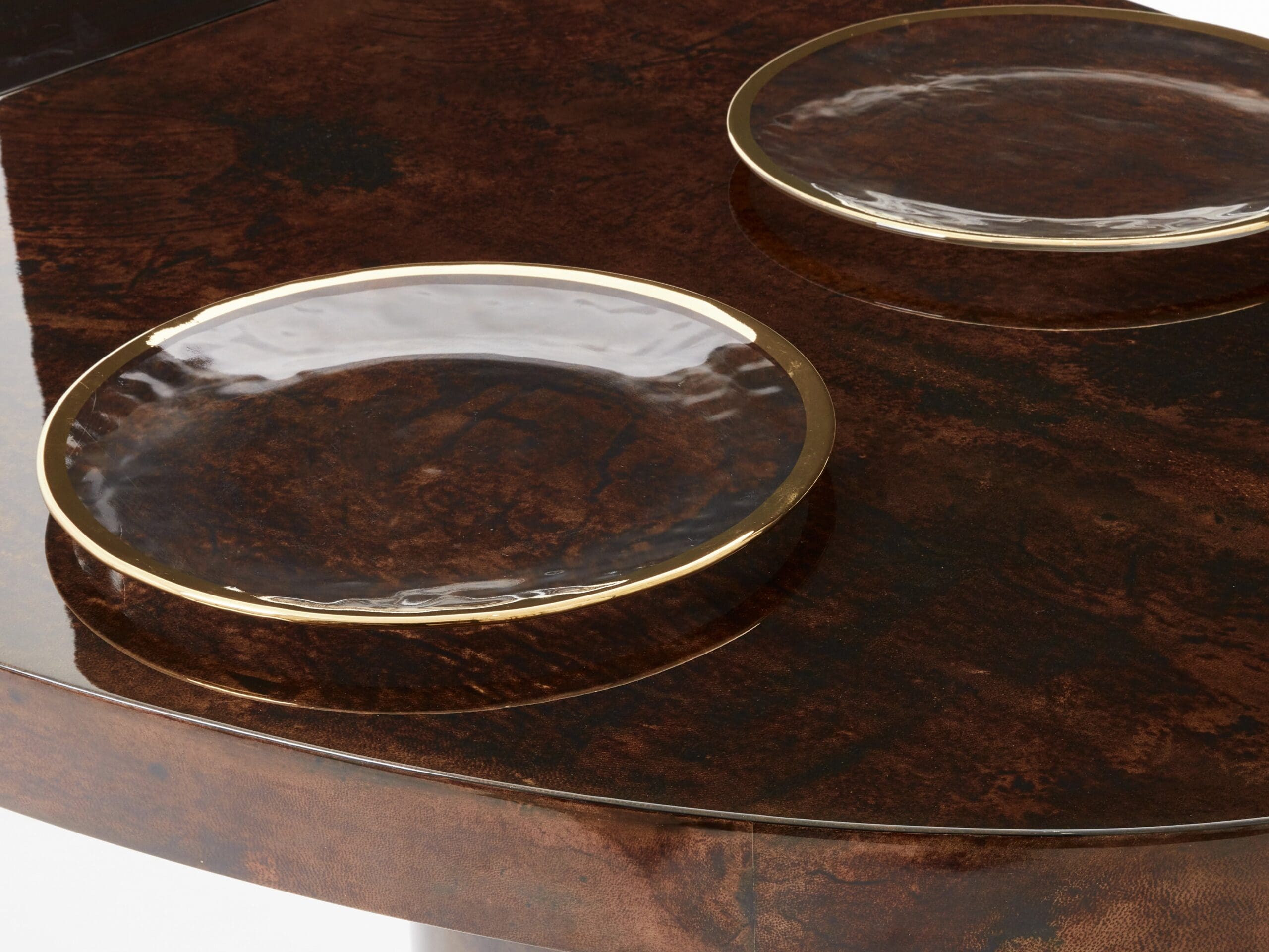 Archimede Seguso ensemble de douze assiettes en verre de Murano 1970