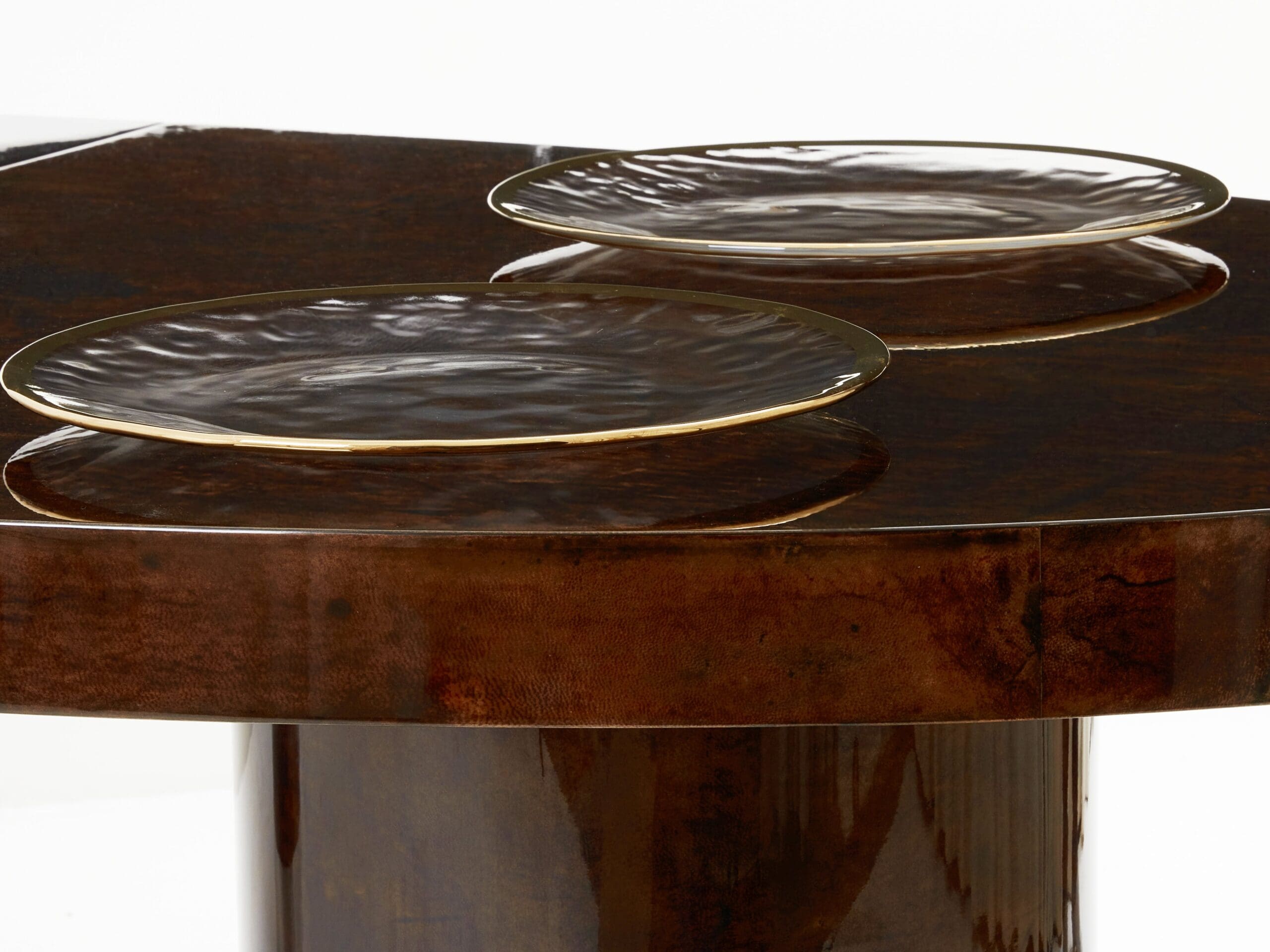 Archimede Seguso ensemble de douze assiettes en verre de Murano 1970