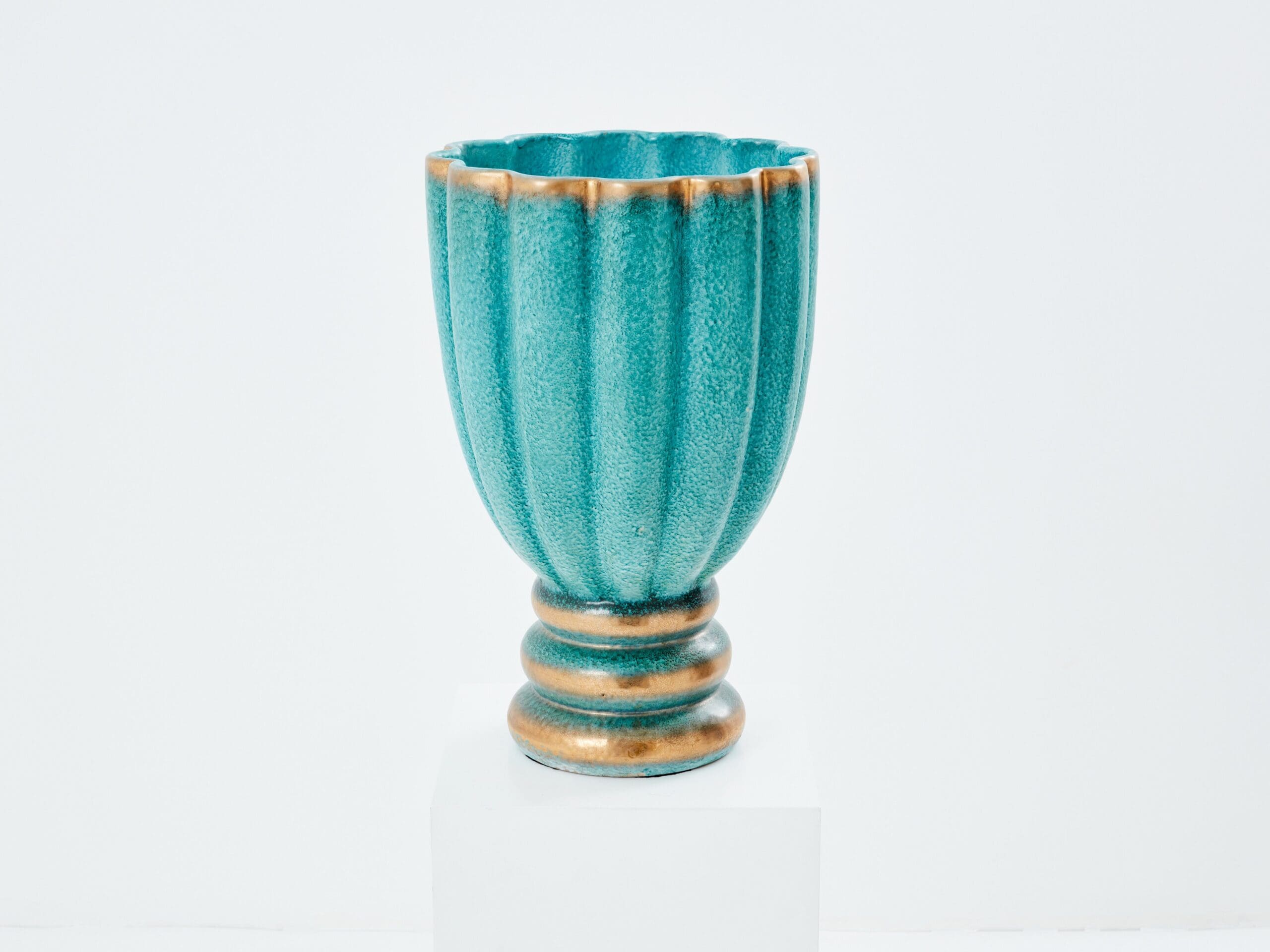 Vase en Céramique de Deruta par Gabriele Bicchioni, Années 1930