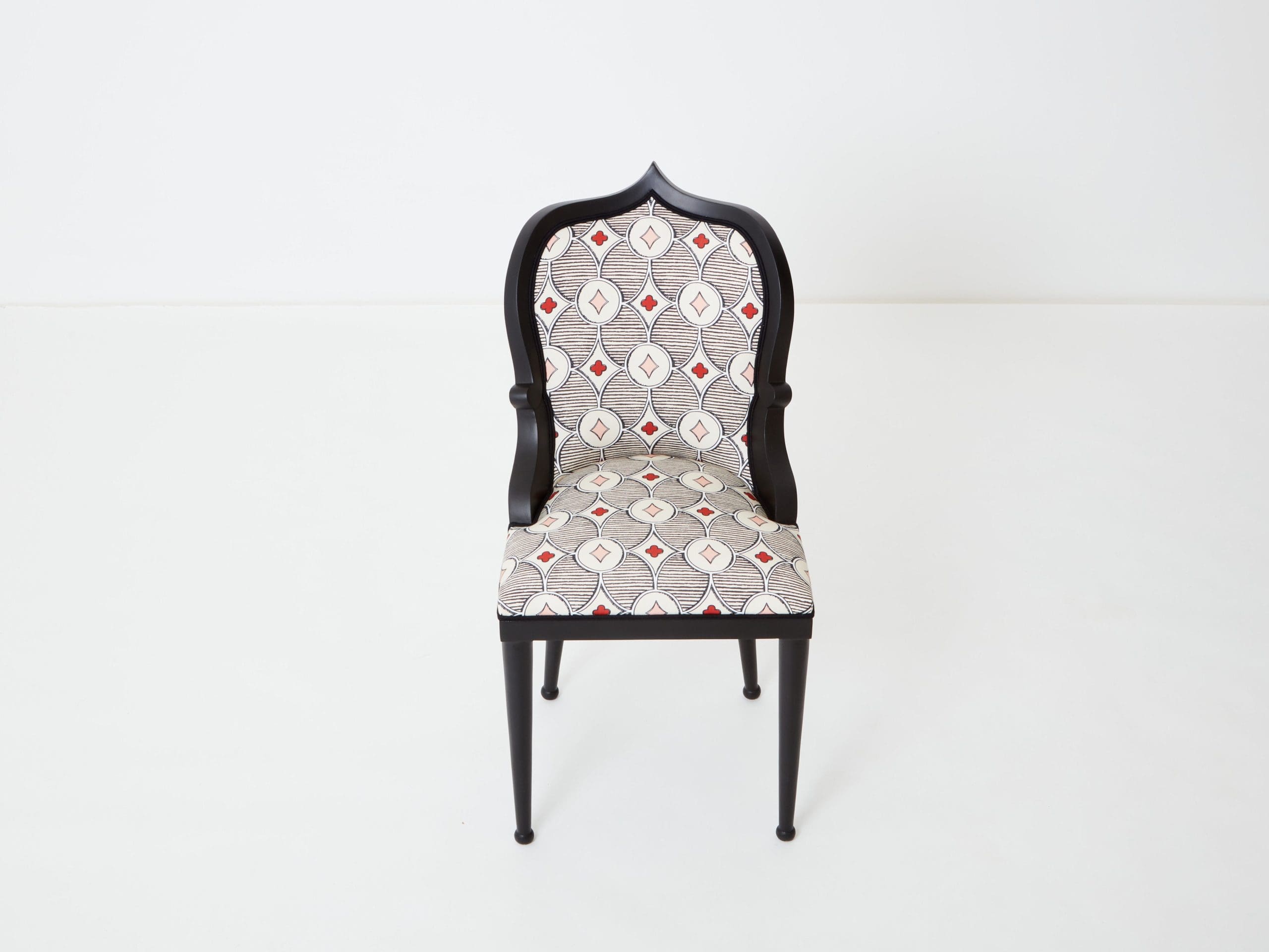 Chaise Palace Garouste & Bonetti – Édition Le Privilège 1980 – Tissu Rubelli