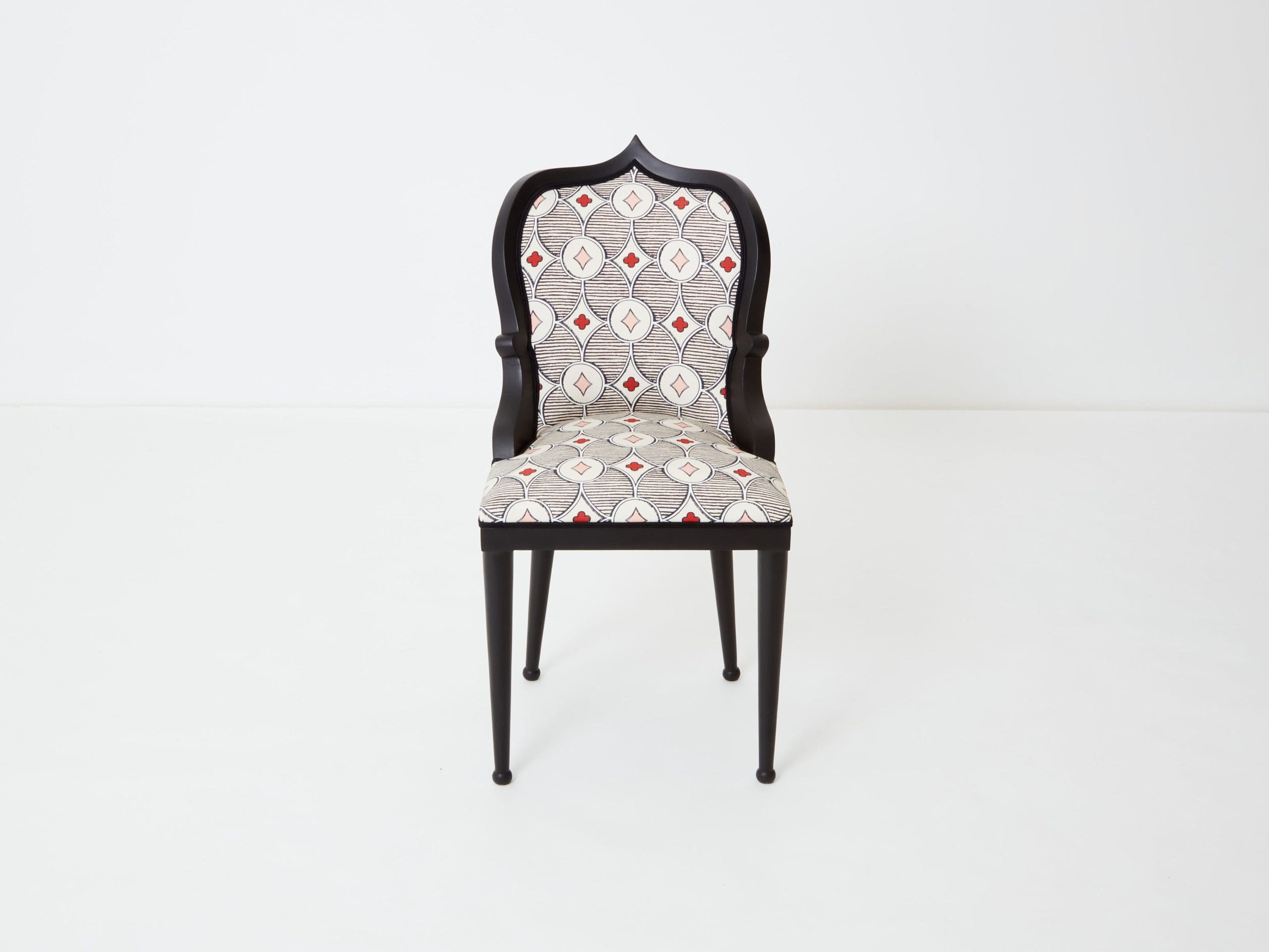 Chaise Palace Garouste & Bonetti – Édition Le Privilège 1980 – Tissu Rubelli