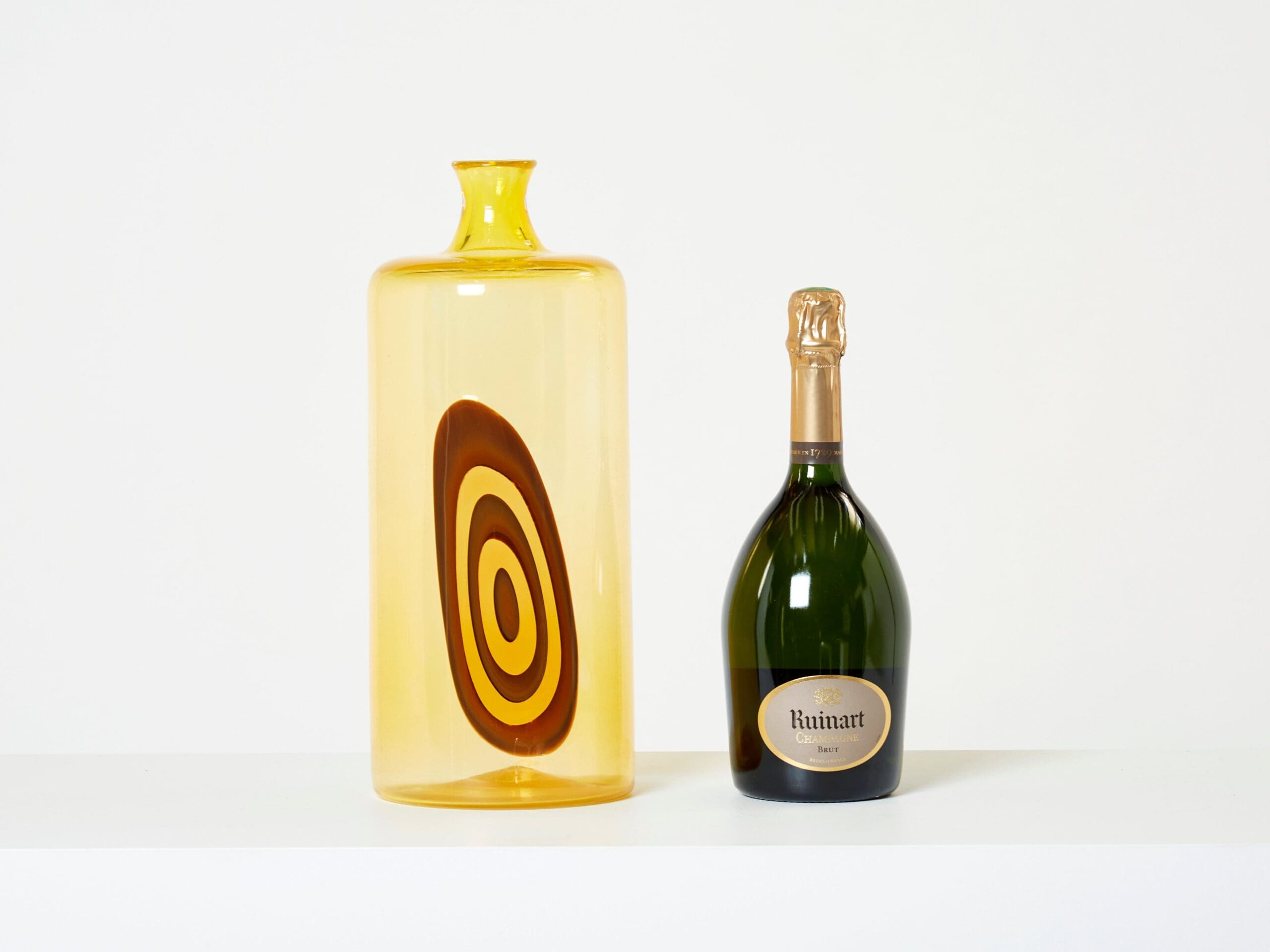 Vase Murano de Gianmaria Potenza : Joyau de Verre de la Série Saturno, 1968