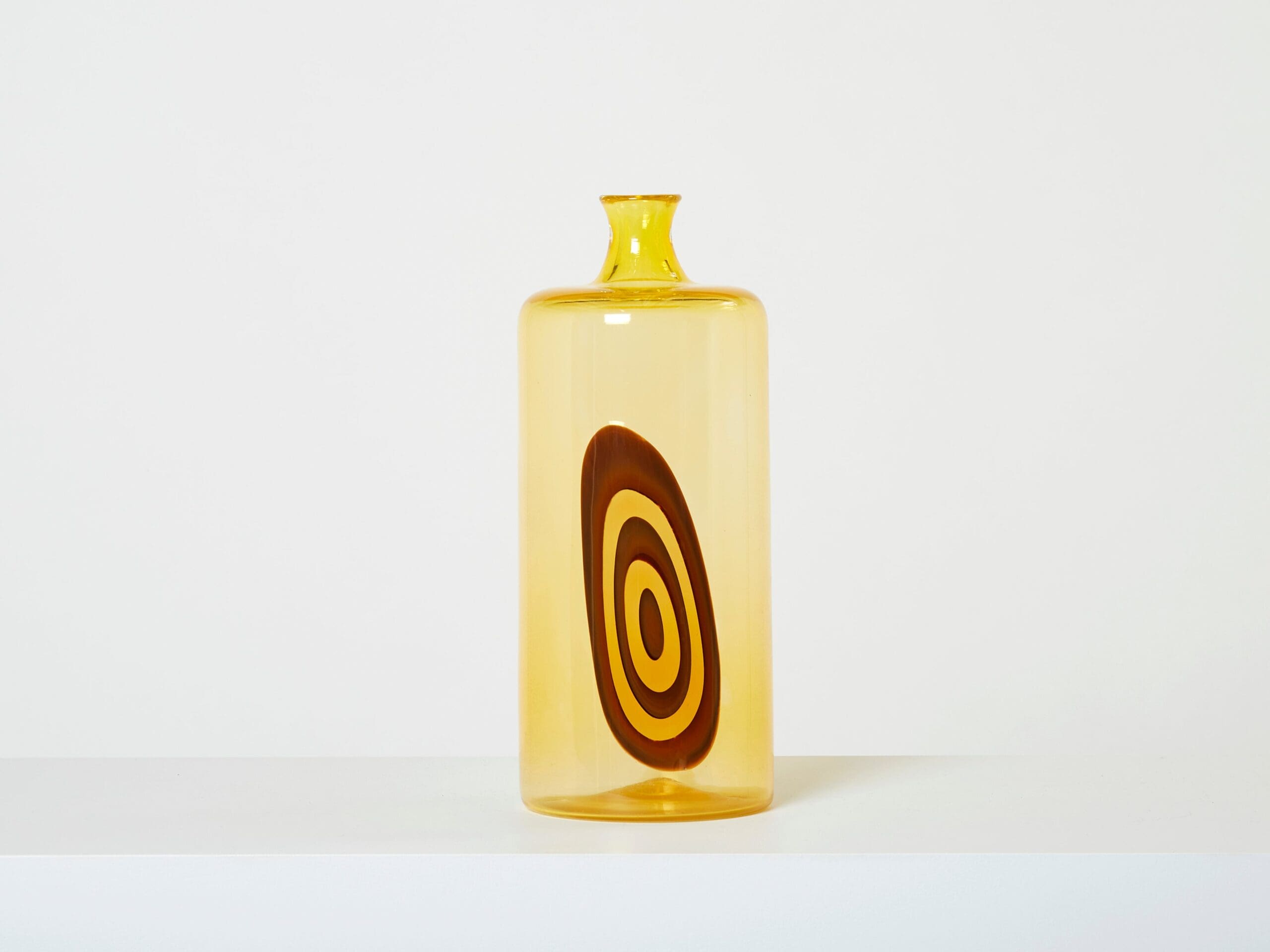 Vase Murano de Gianmaria Potenza : Joyau de Verre de la Série Saturno, 1968
